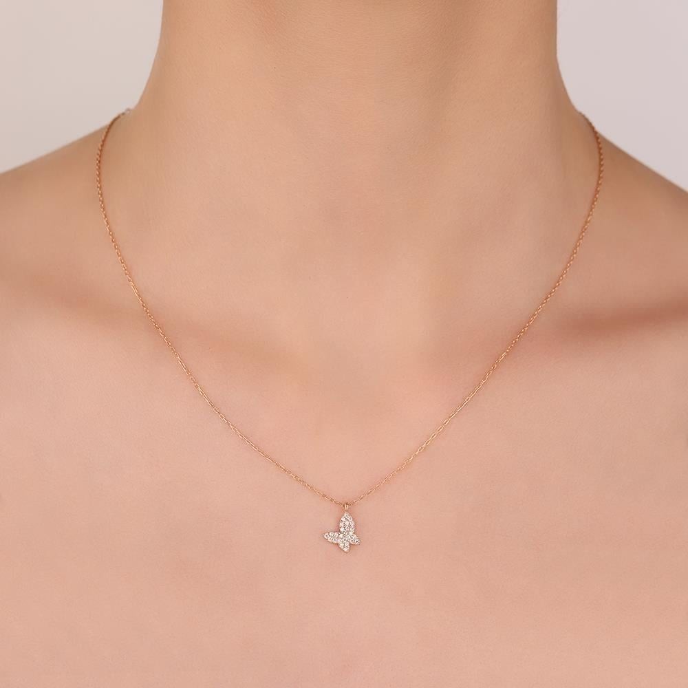Mini Butterfly Silver Necklace