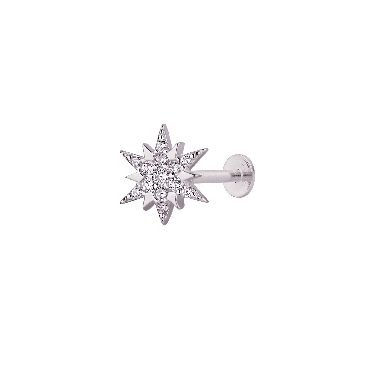 Tragus Earring with North Star Stone