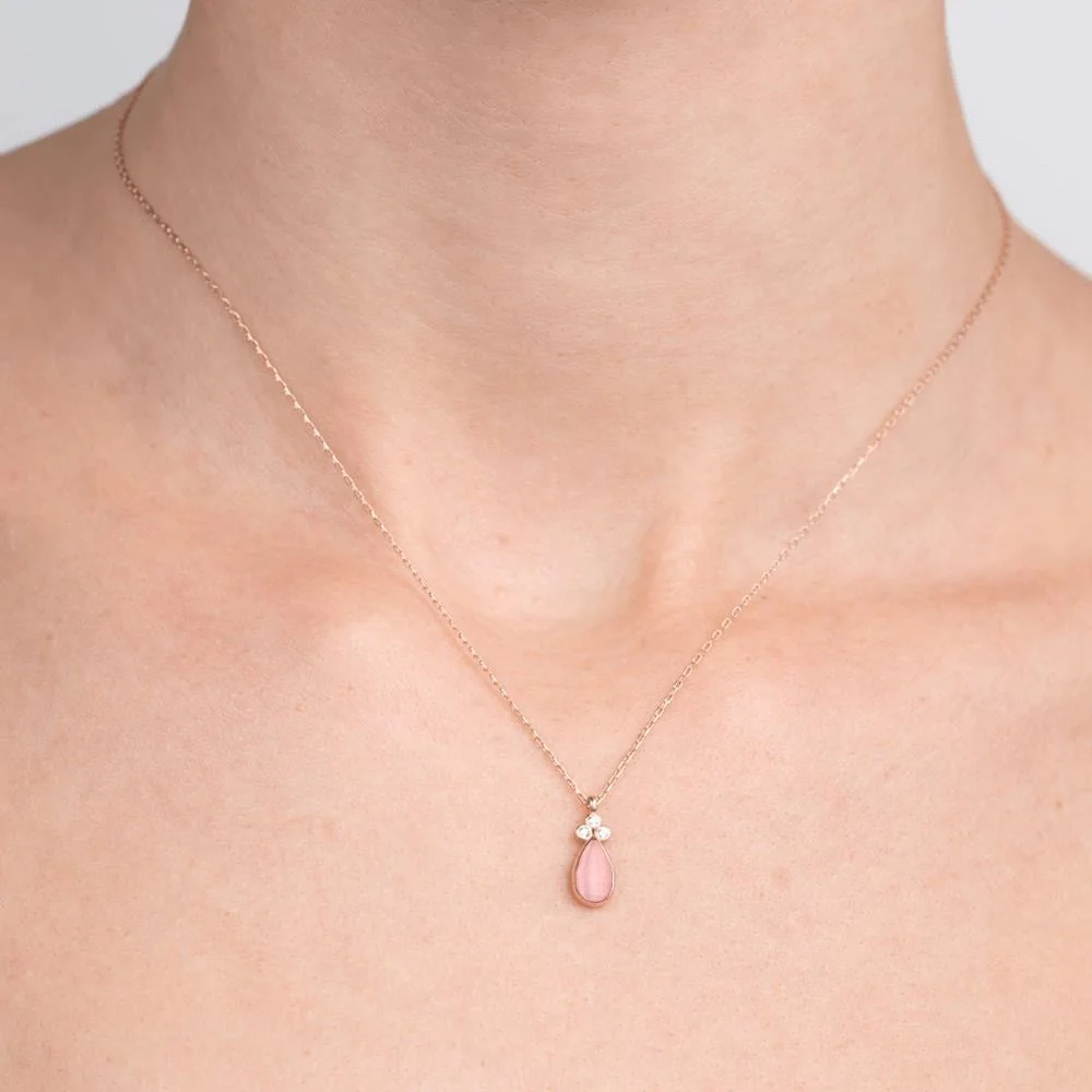 Damla Figürlü Gümüş Kolye 