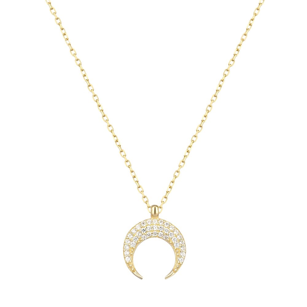 Mini Moon Stone Silver Necklace