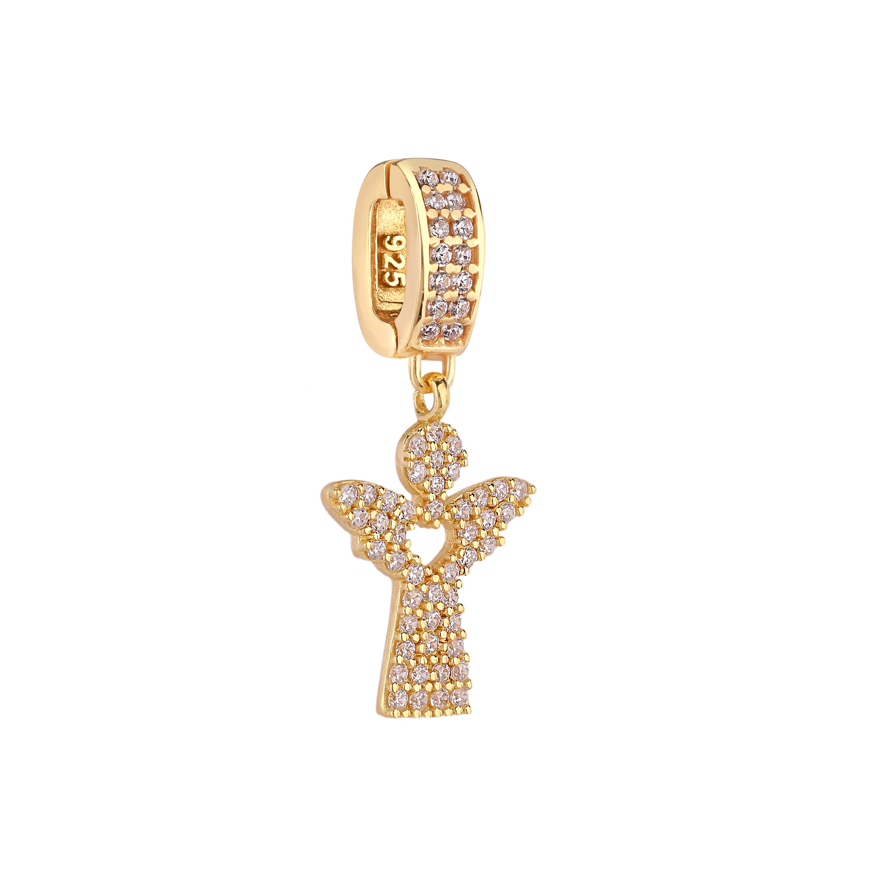 Melek Kanadı Taşlı Charm