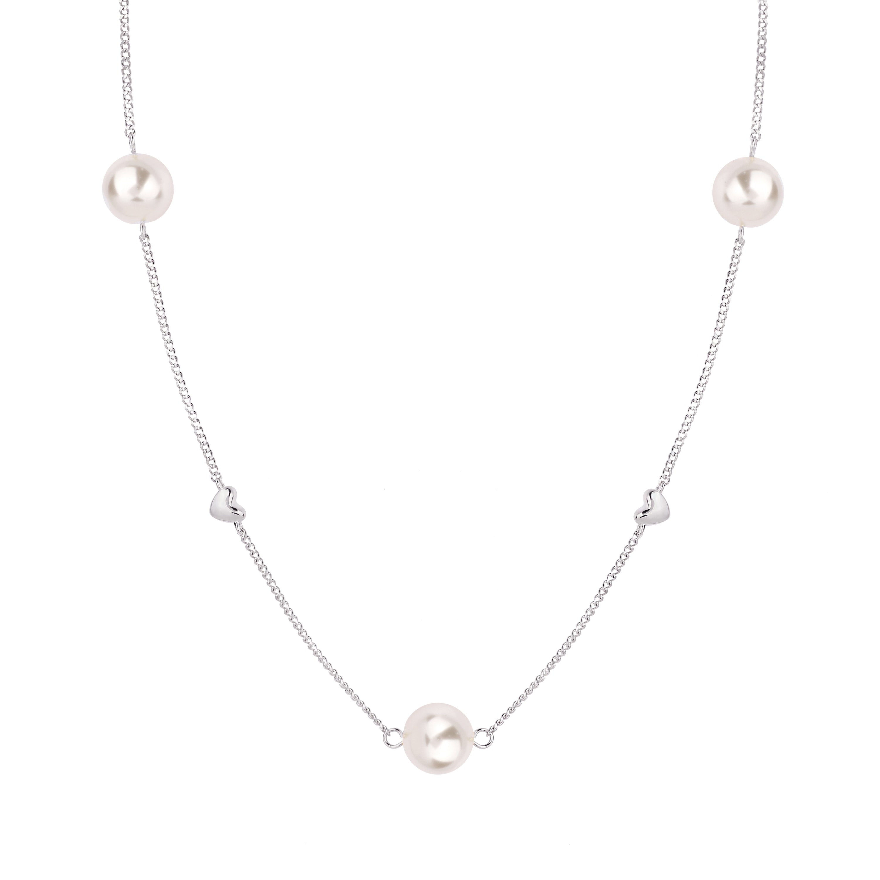 Amara Pearl and Heart Necklace 