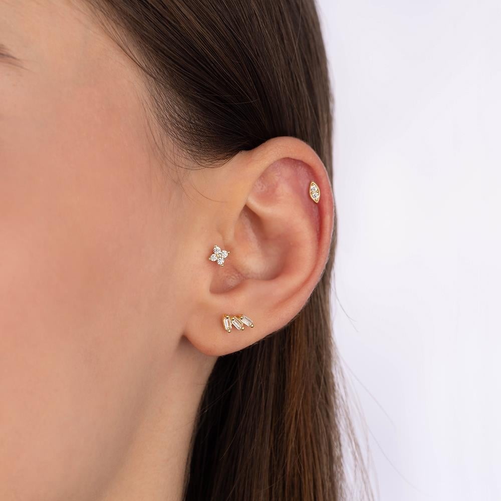 Üç Yamuk Baget Tragus Küpe