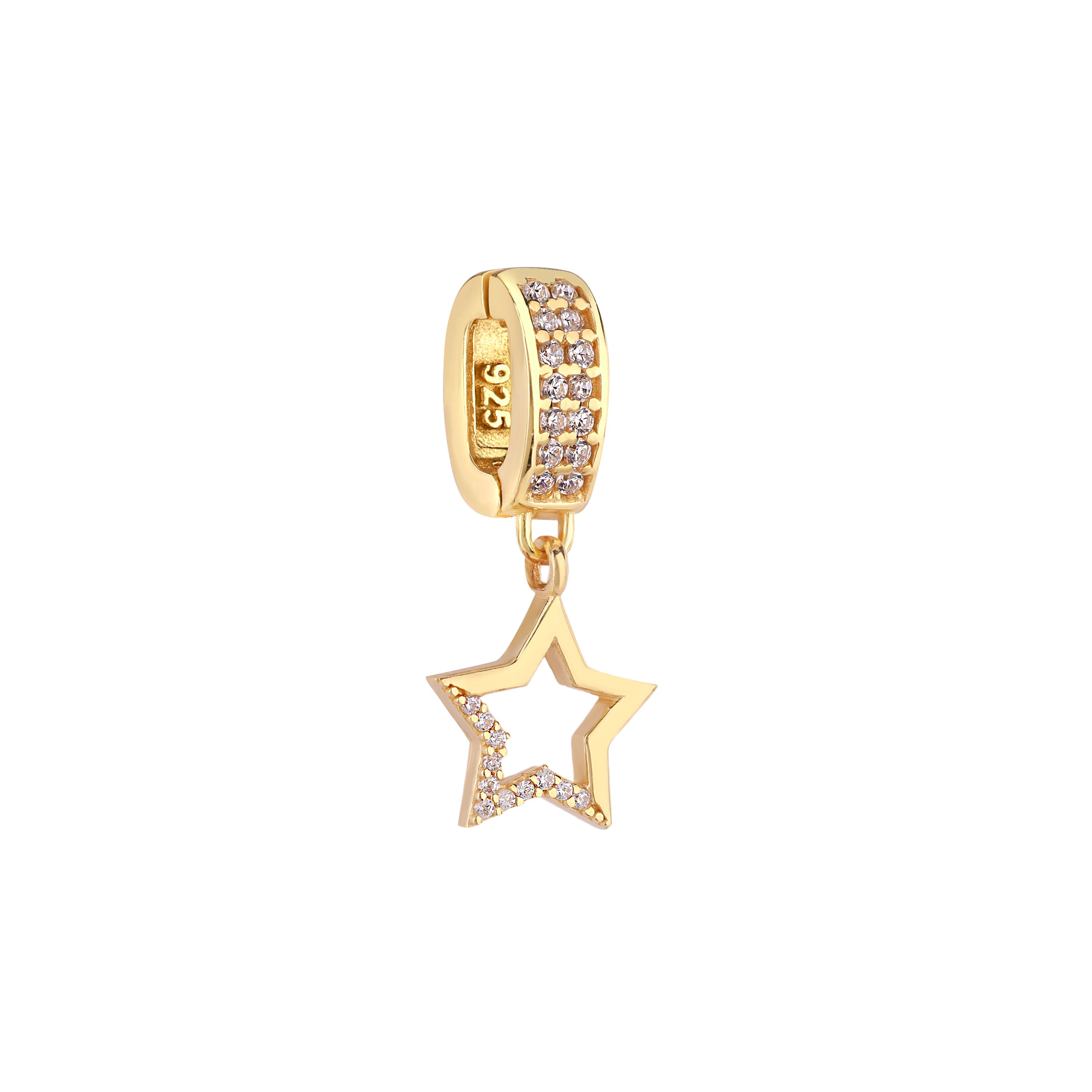 Yarı Taşlı Yıldız Charm