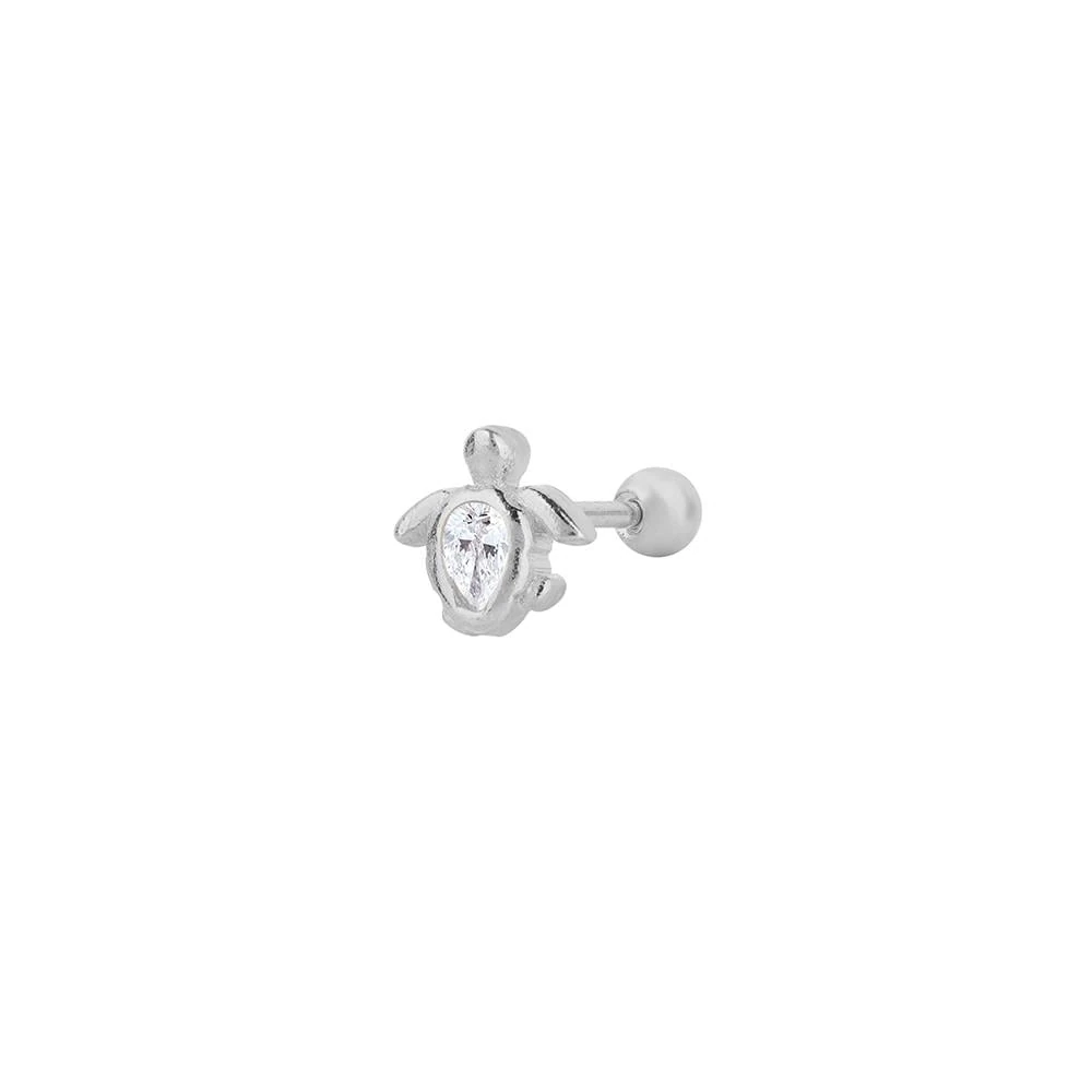 Tragus Earrings with Turtle Stone