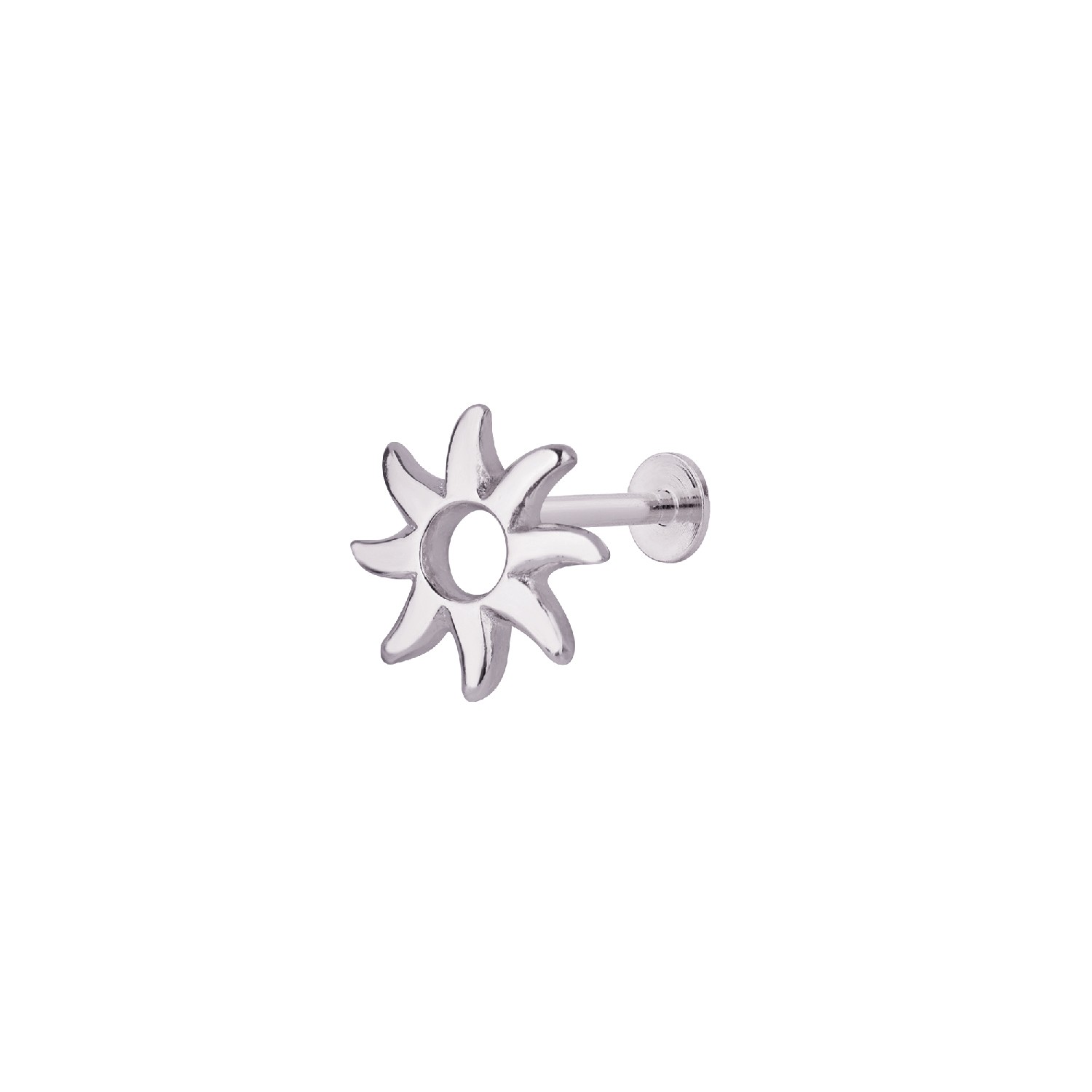 Tragus Earring with Hollow Sun Figure