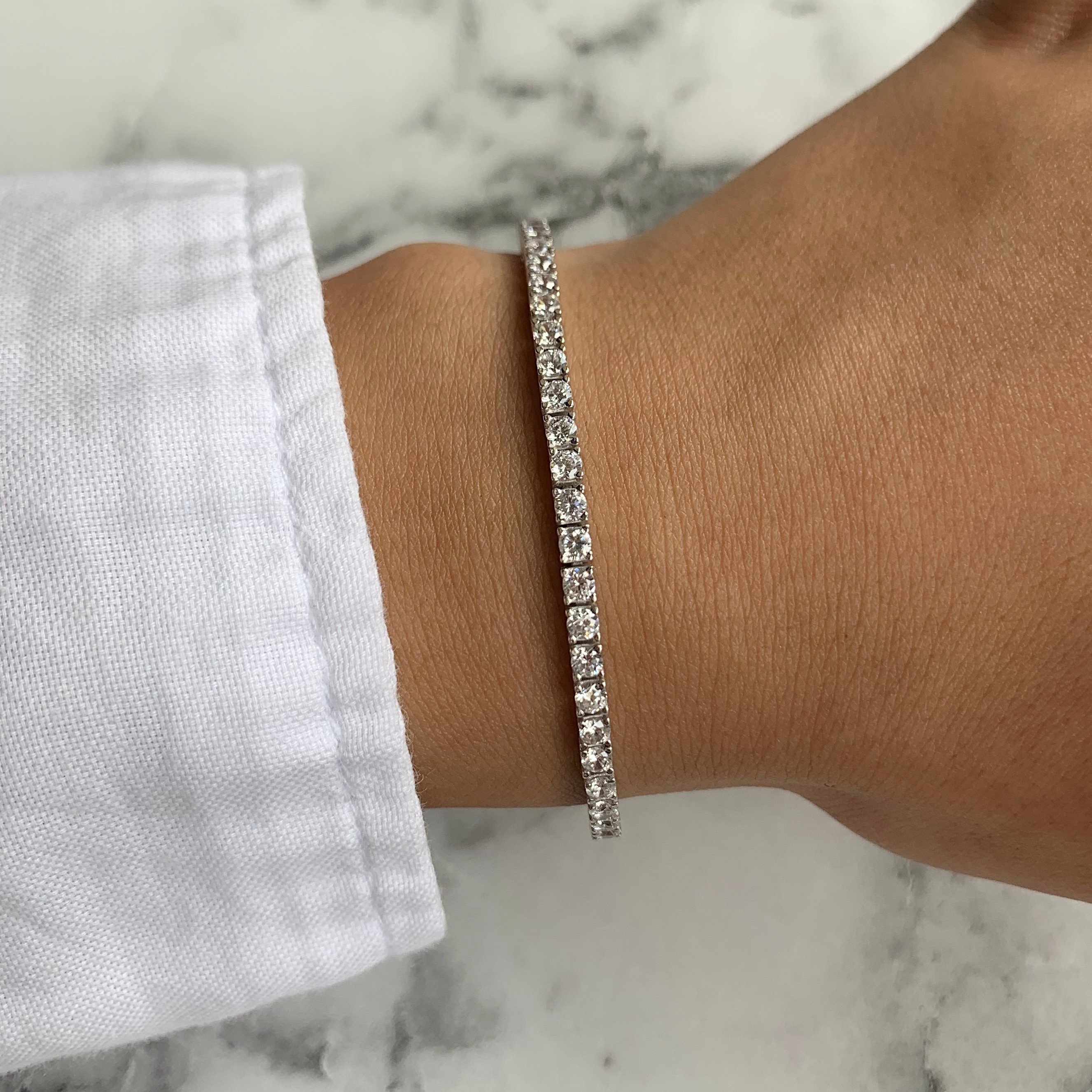 925 Silver - Slim Tennis Bracelet