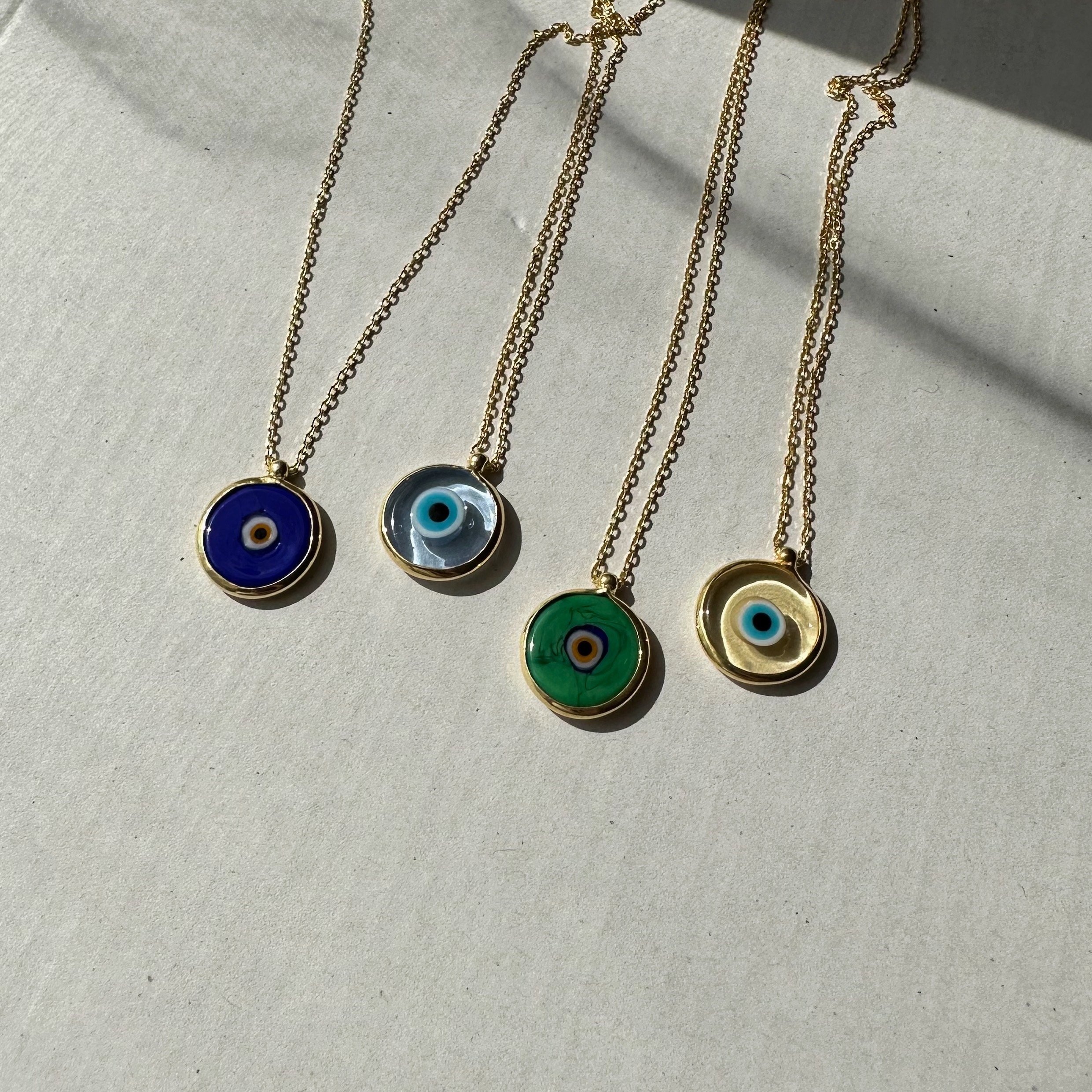 925 Silver - Transparent Evil Eye Necklace