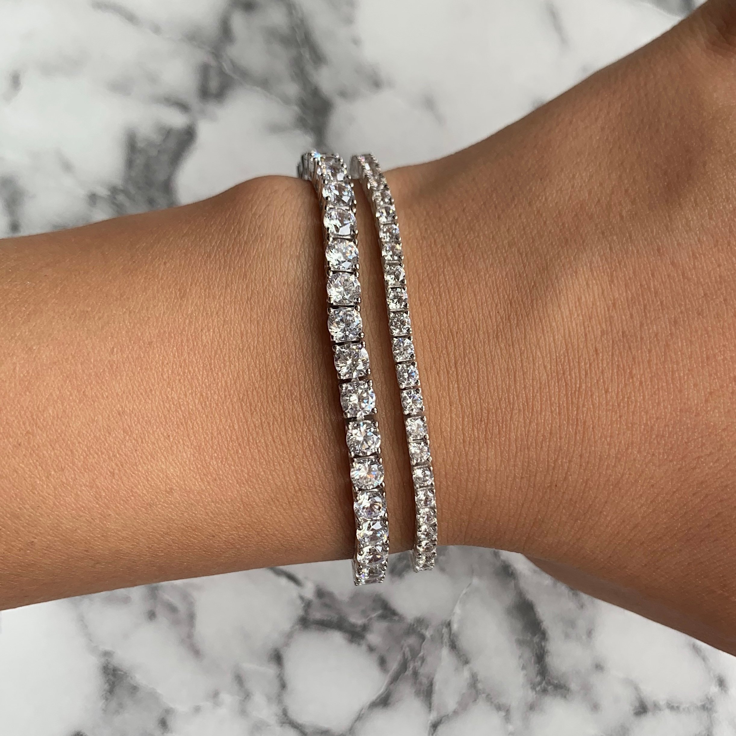 925 Silver - Slim Tennis Bracelet