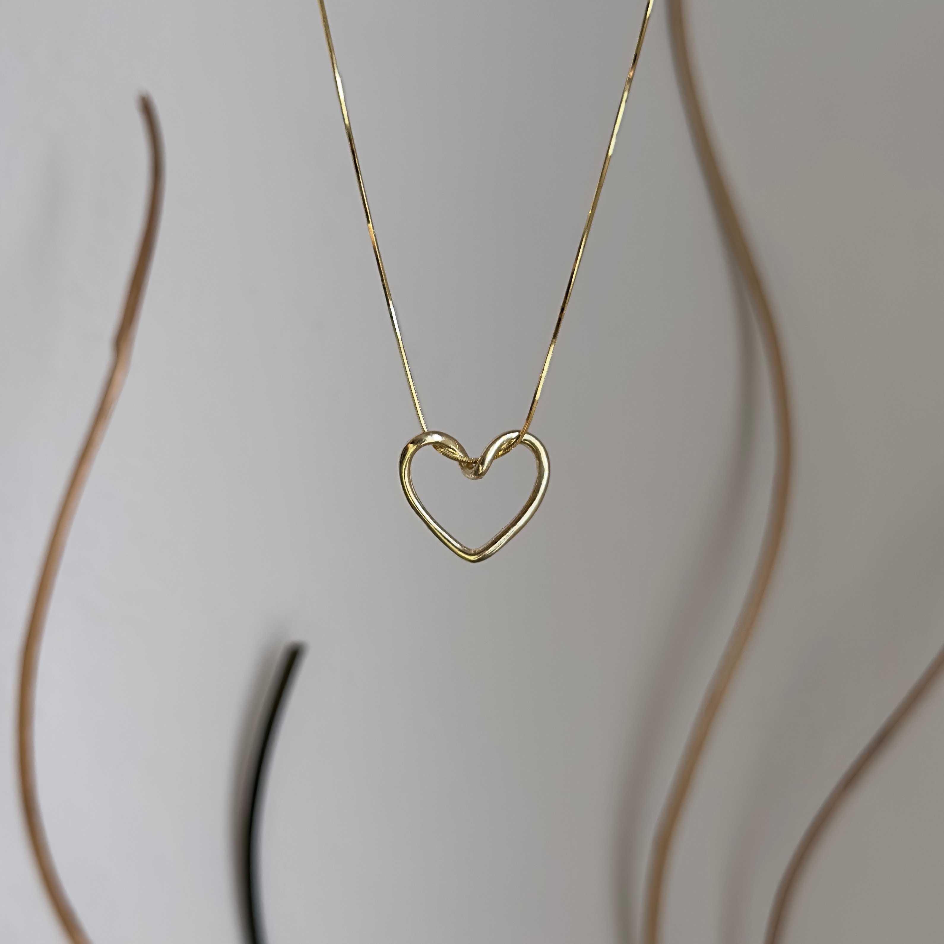 925 Silver - Open Heart Necklace