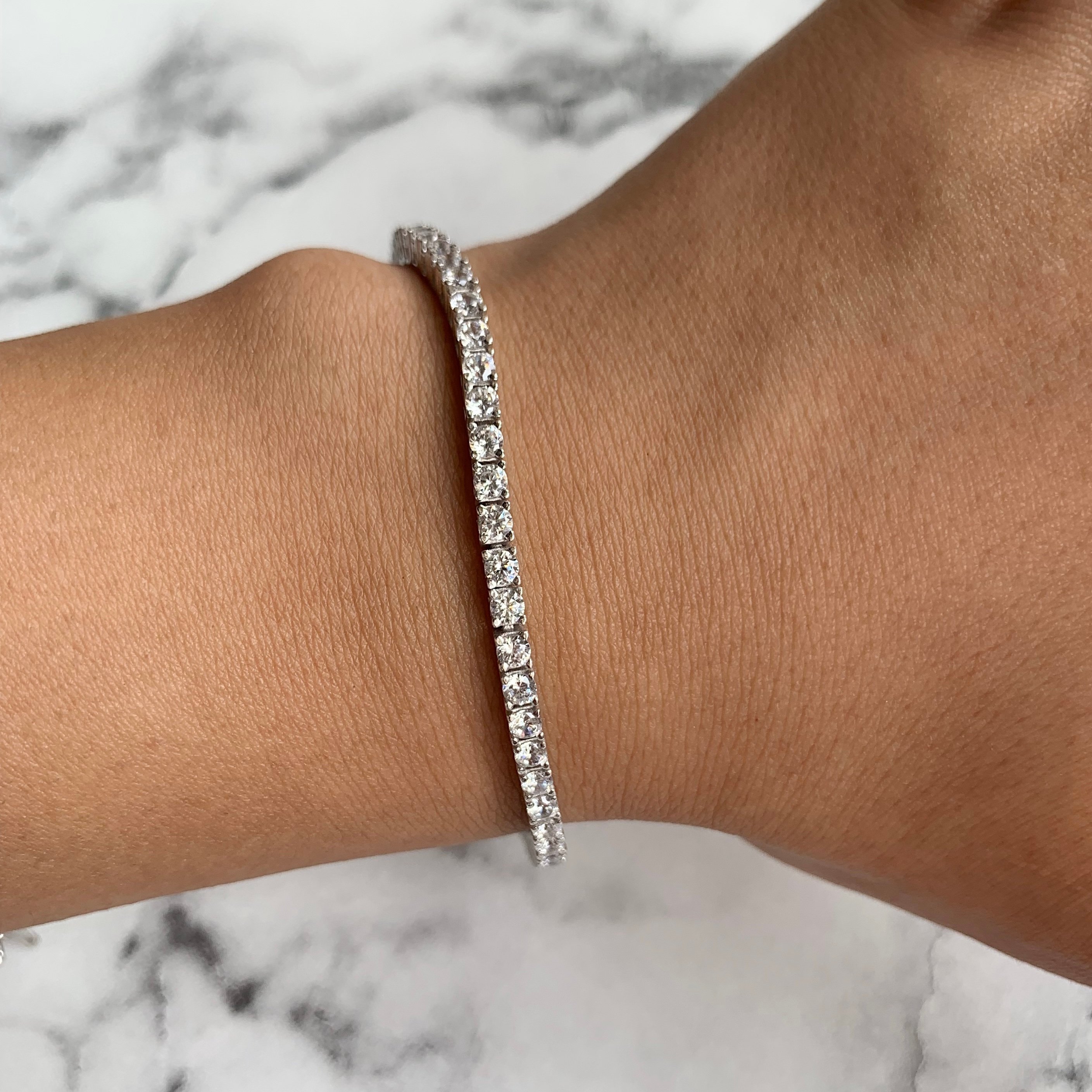 925 Silver - Slim Tennis Bracelet