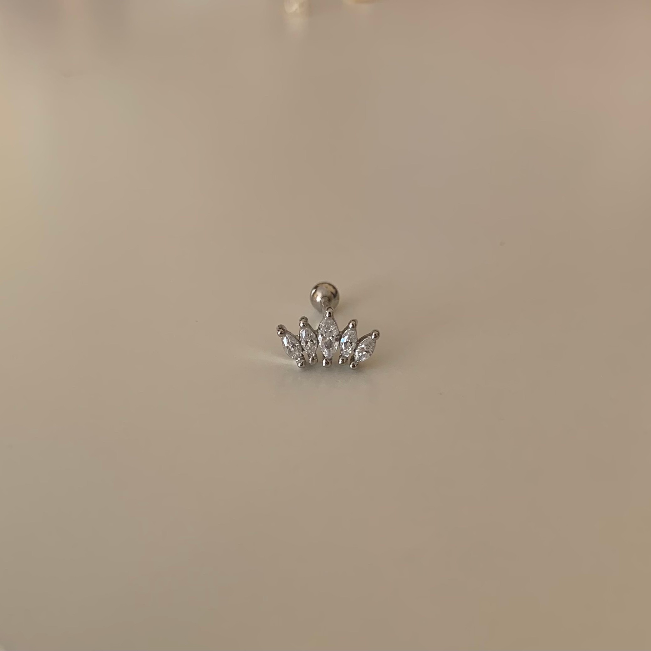 925 Silver - Half Crown Piercing