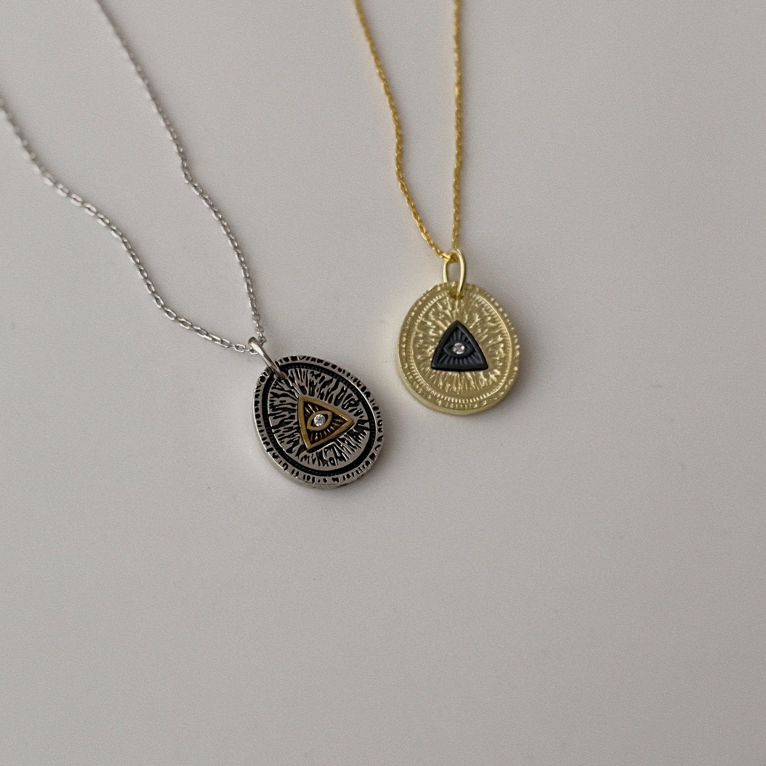 925 Gümüş - Unisex Triad Kolye