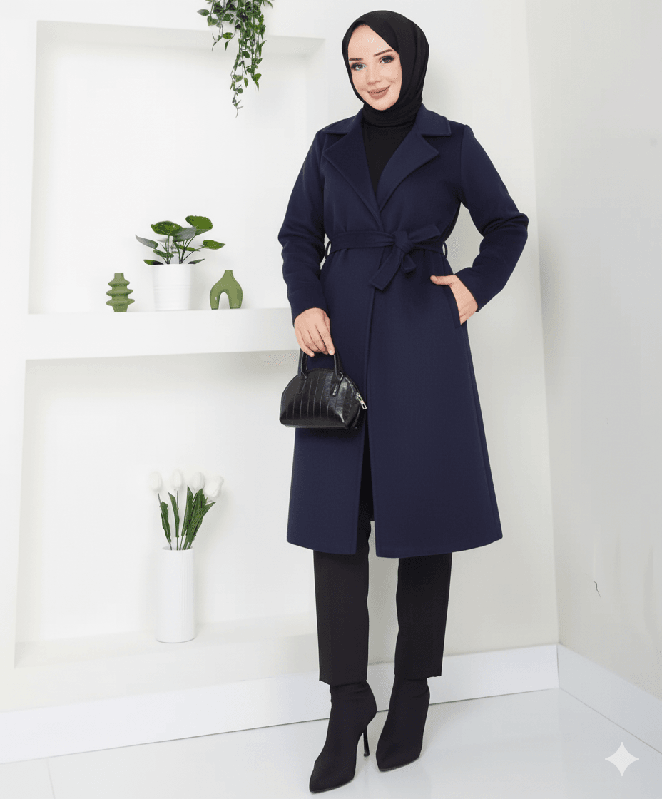 Kaşe Kaban - lacivert