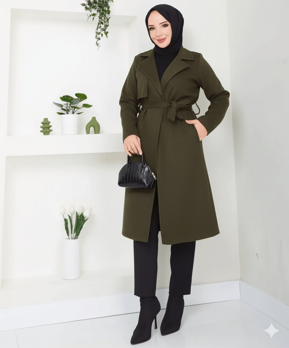 Kaşe Kaban - haki