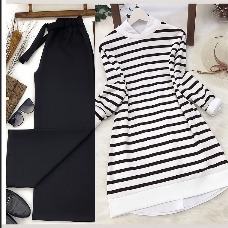 Çizgili Tunik Bolpaça Takım