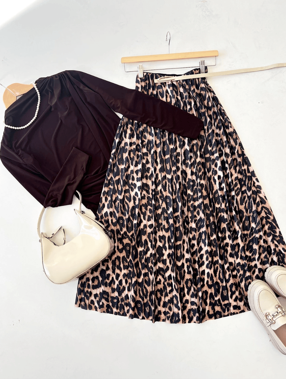 Drabeli kahverengi - Camel leopar etek