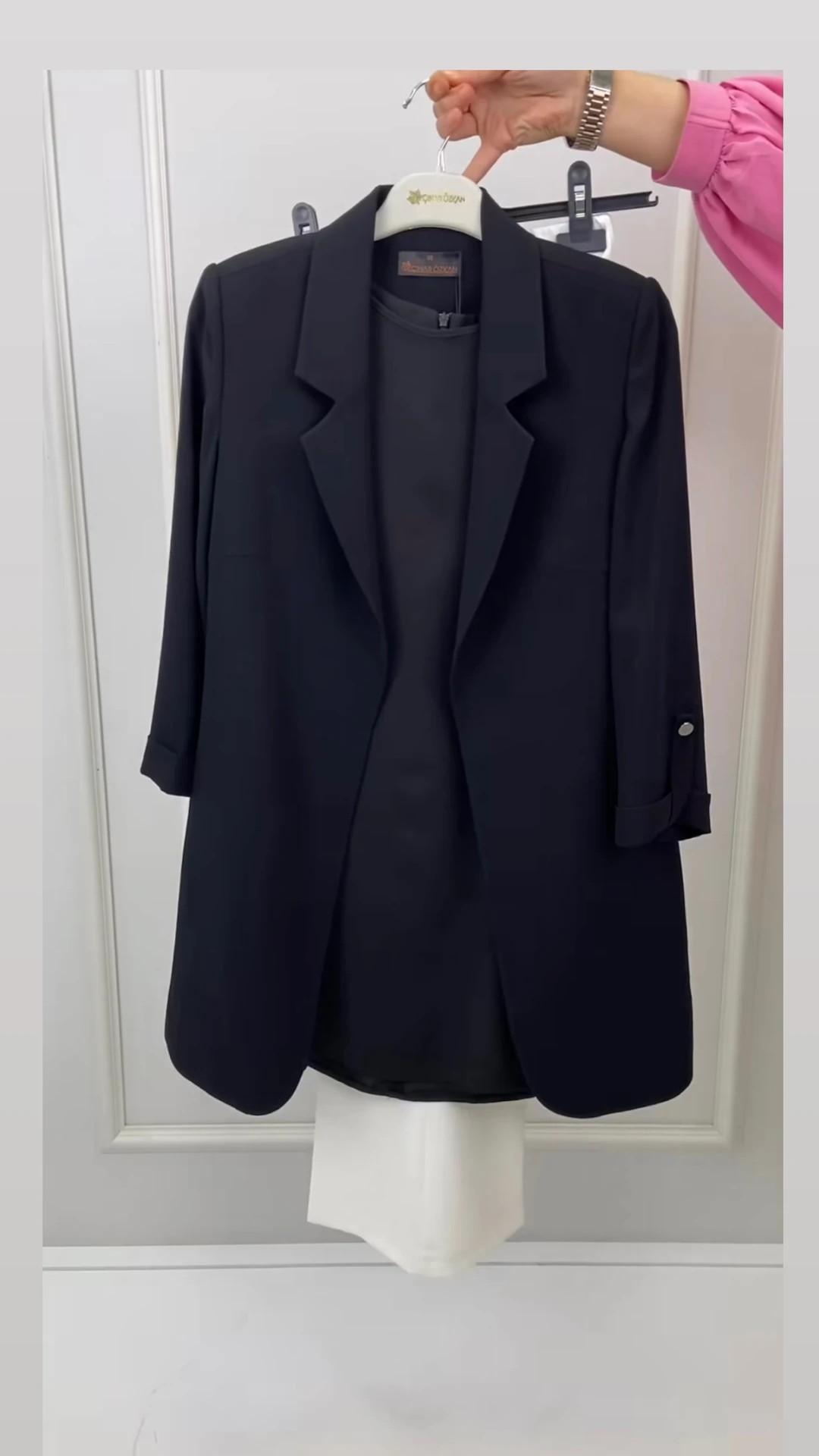 Siyah Blazer - Beyaz İspanyol