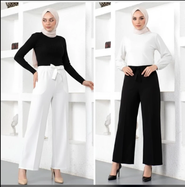 Bolpaça Kuşaklı Pantolon 2 li