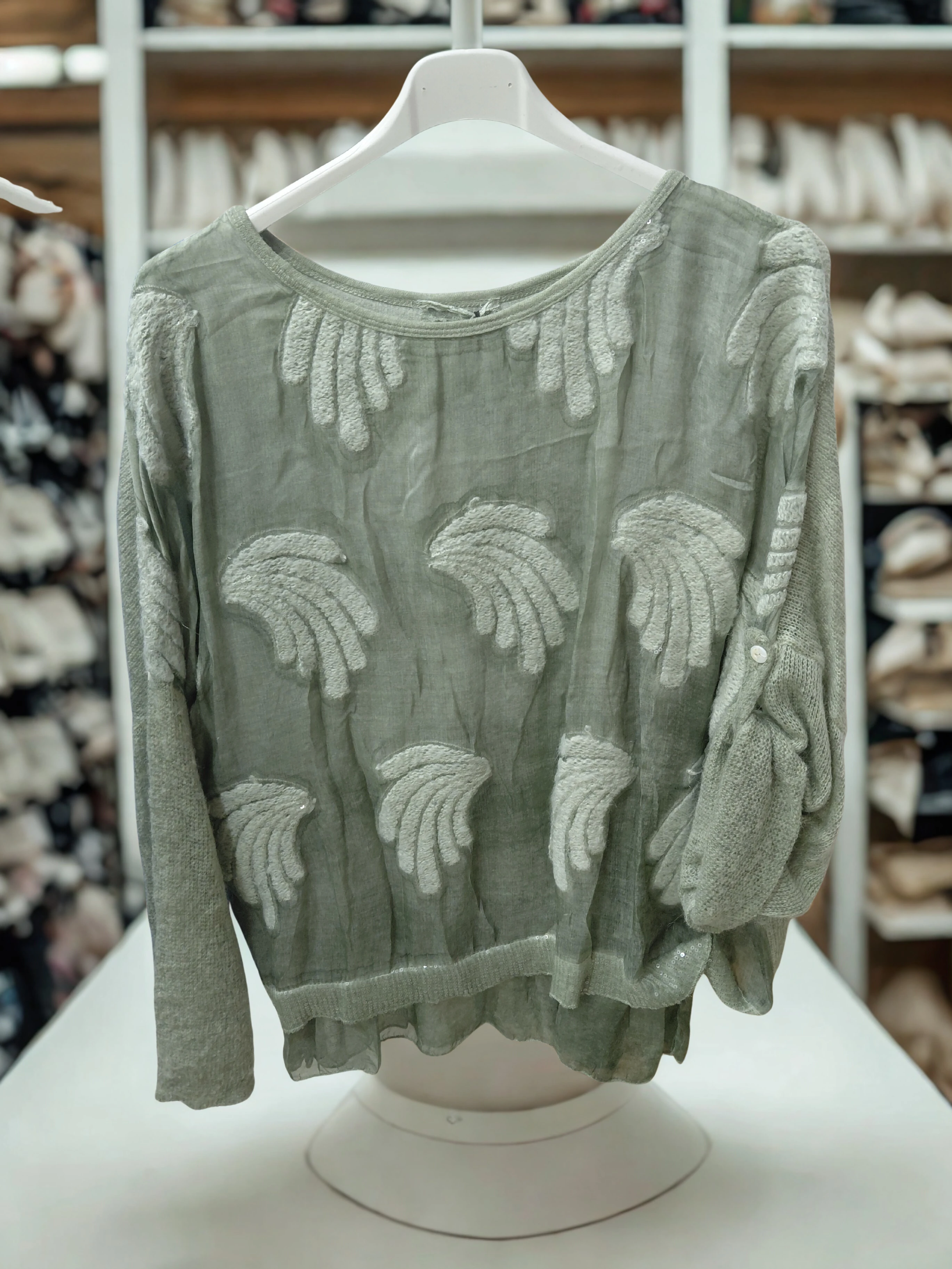 Payet Detaylı İpek Kazak