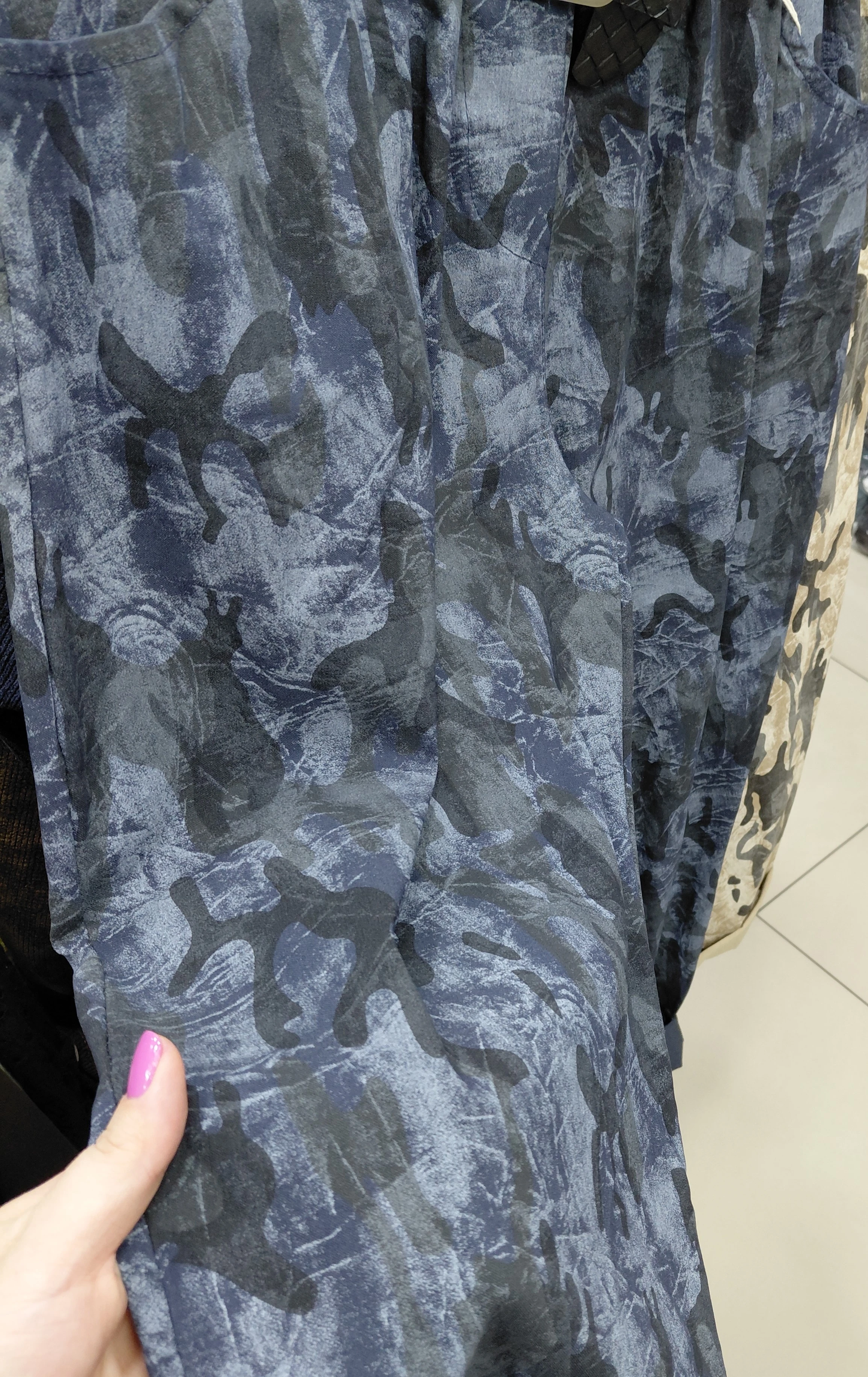 Kamuflaj Desen Havuç Kesim Pantolon