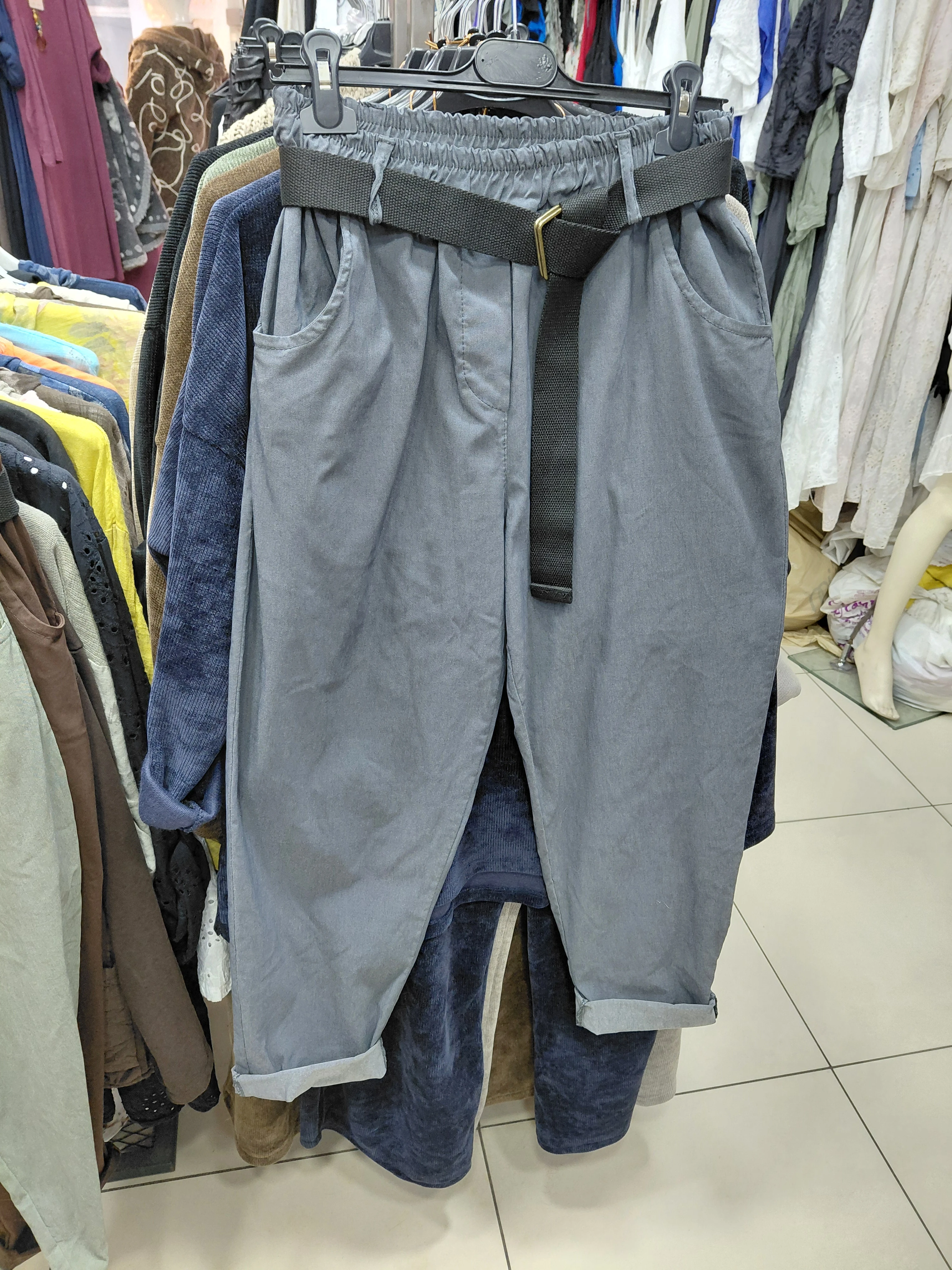 Kanvas Kumaş Havuç Model Pantolon