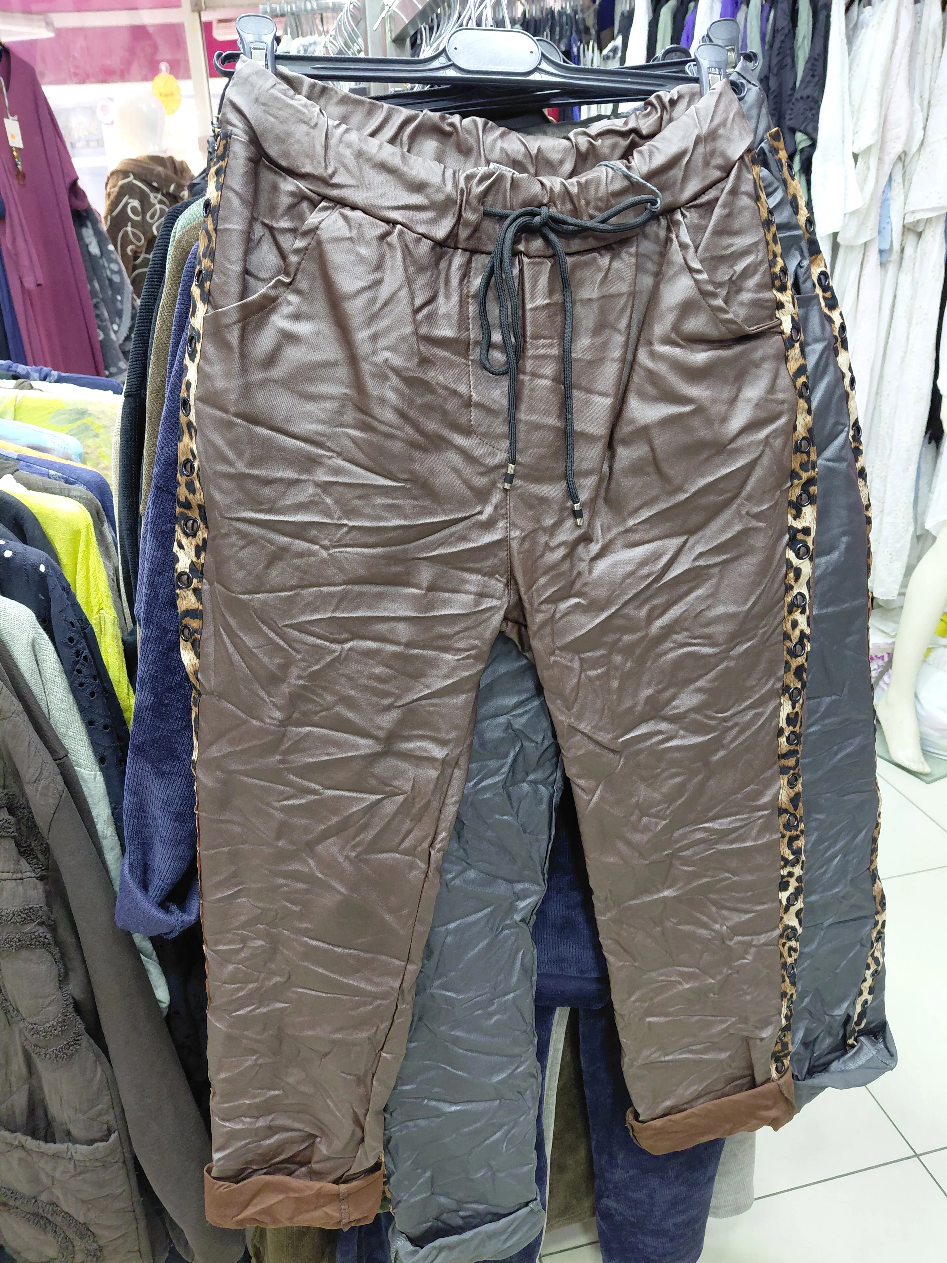 Deri Kuş Gözü Detaylı İtalyan Pantolon