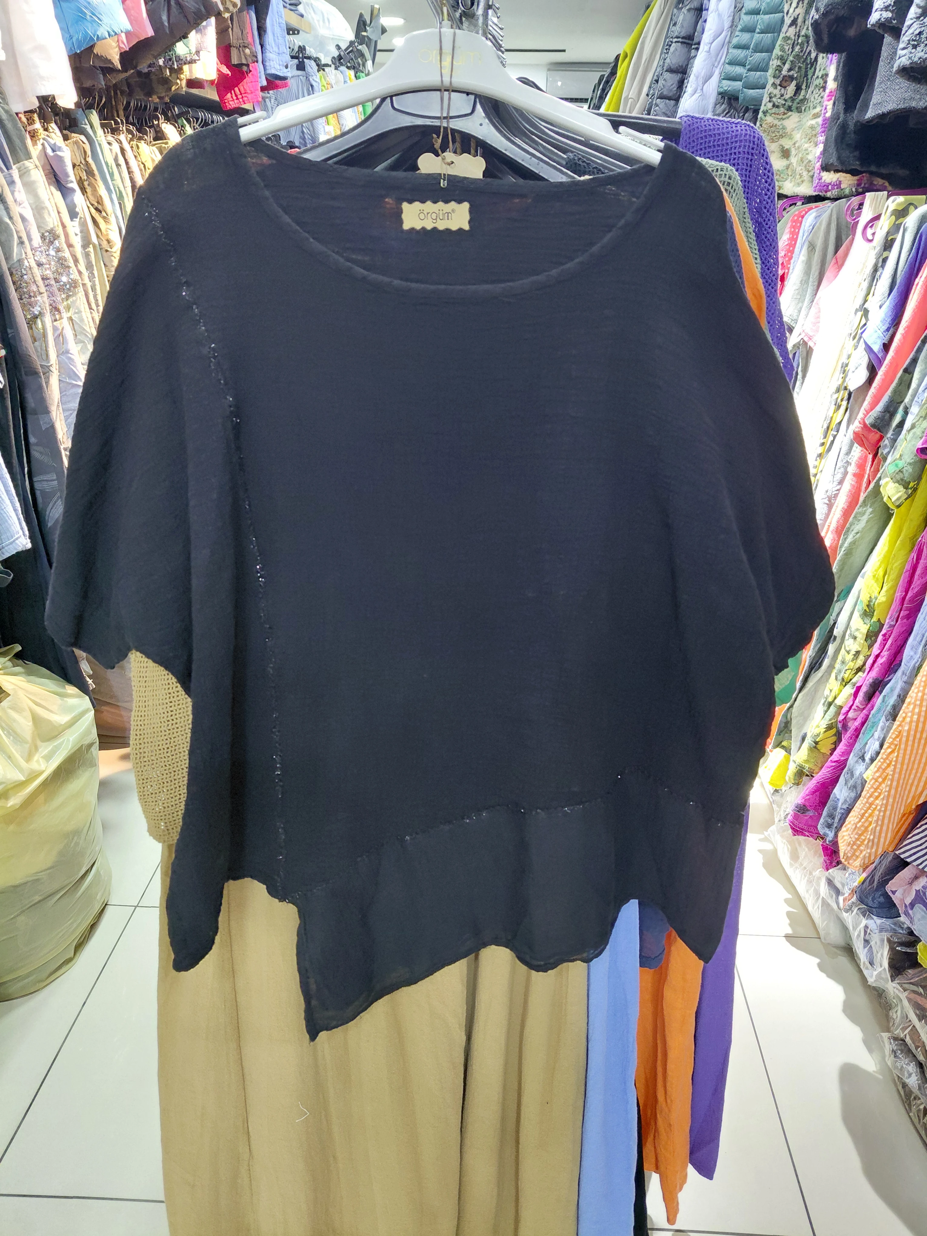 Örgüm Asimetrik Detay Bluz