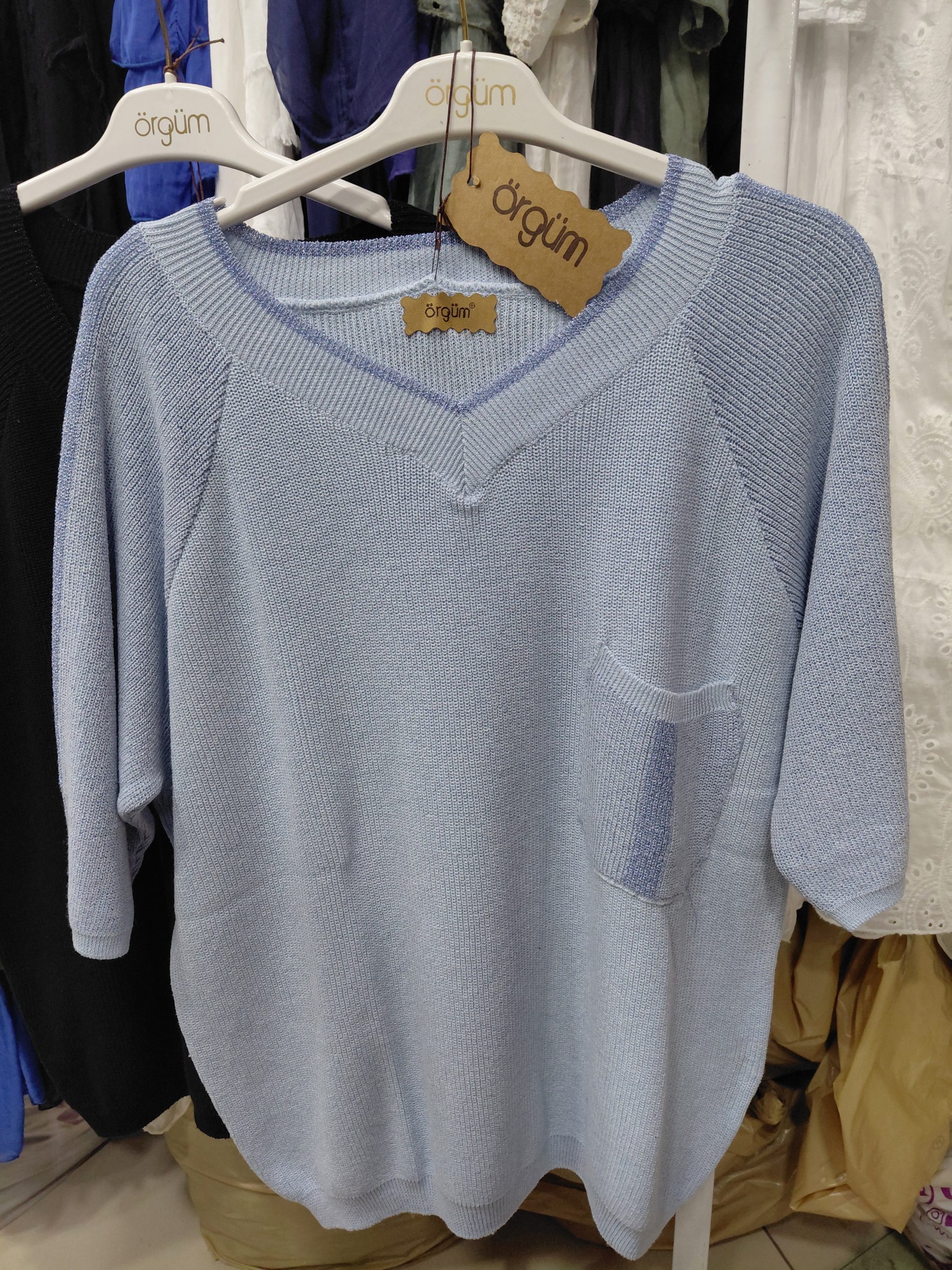 Örgüm Cepli Merserize Triko