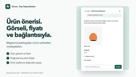 Sivora: ikas Satış Asistanı ekran görüntüsü 2