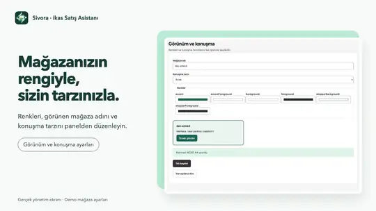 Sivora: ikas Satış Asistanı ekran görüntüsü 5