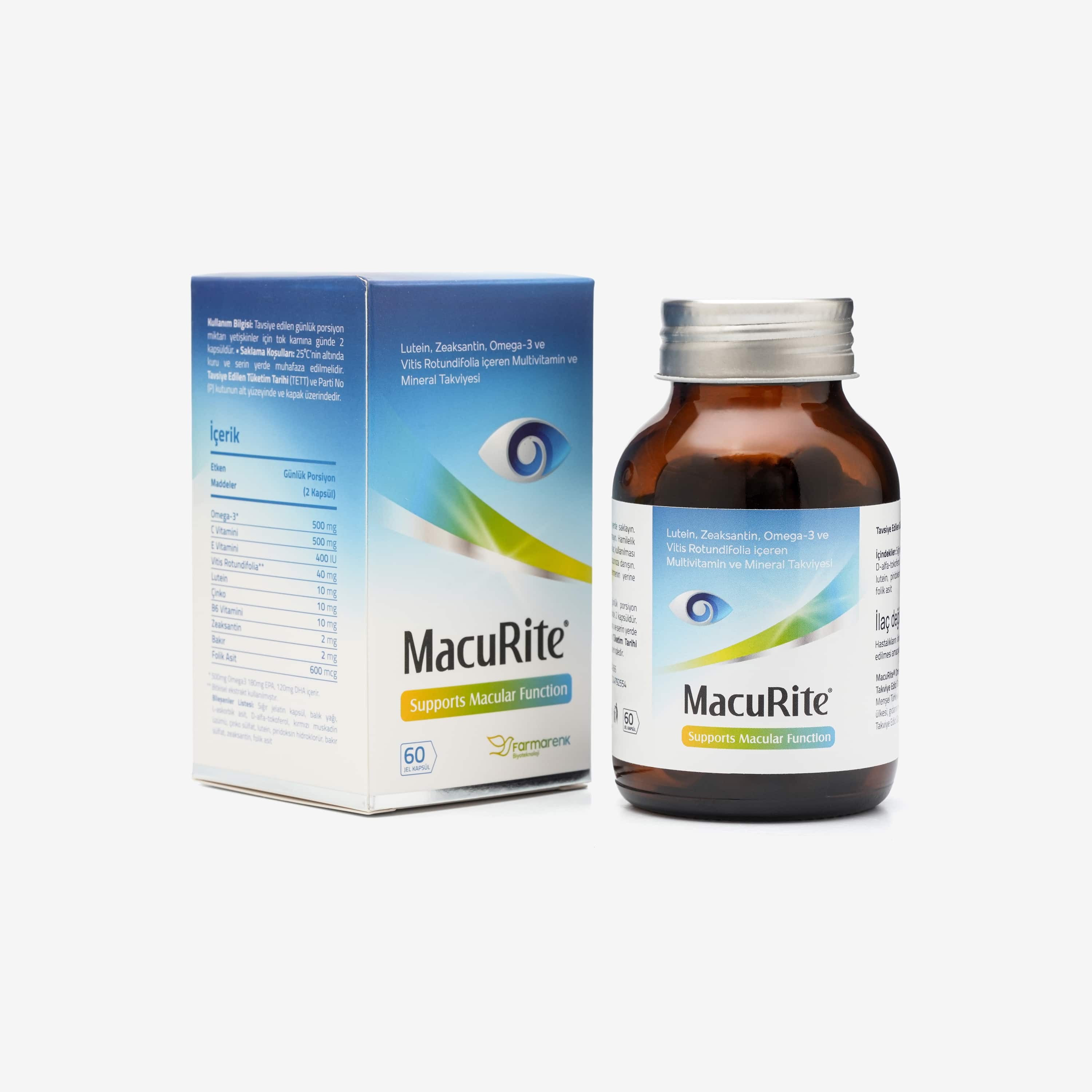 Macurite (Supports Macular Function) 60 Softgel kapsül 