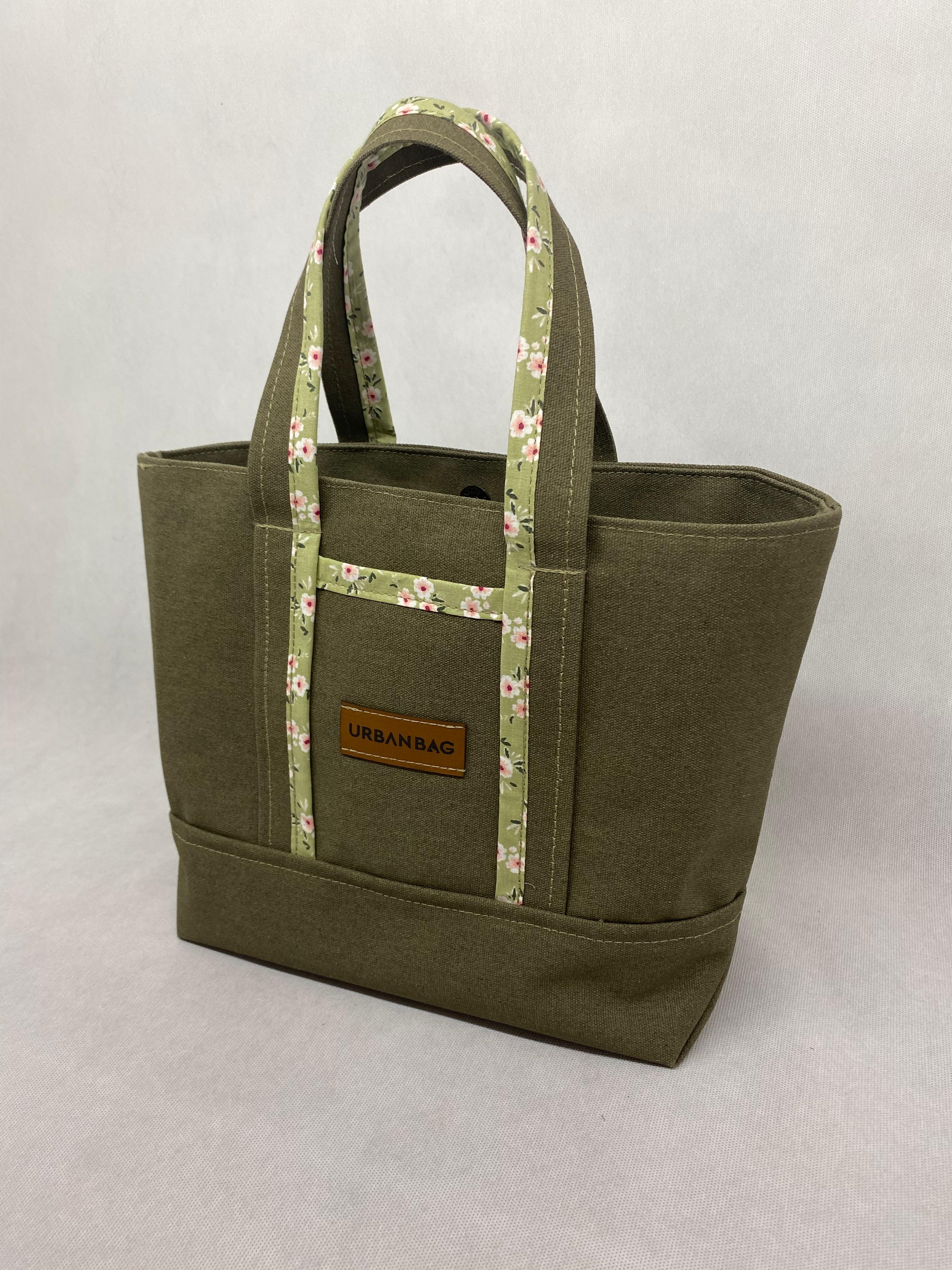 Haki Floral Kol Çantası