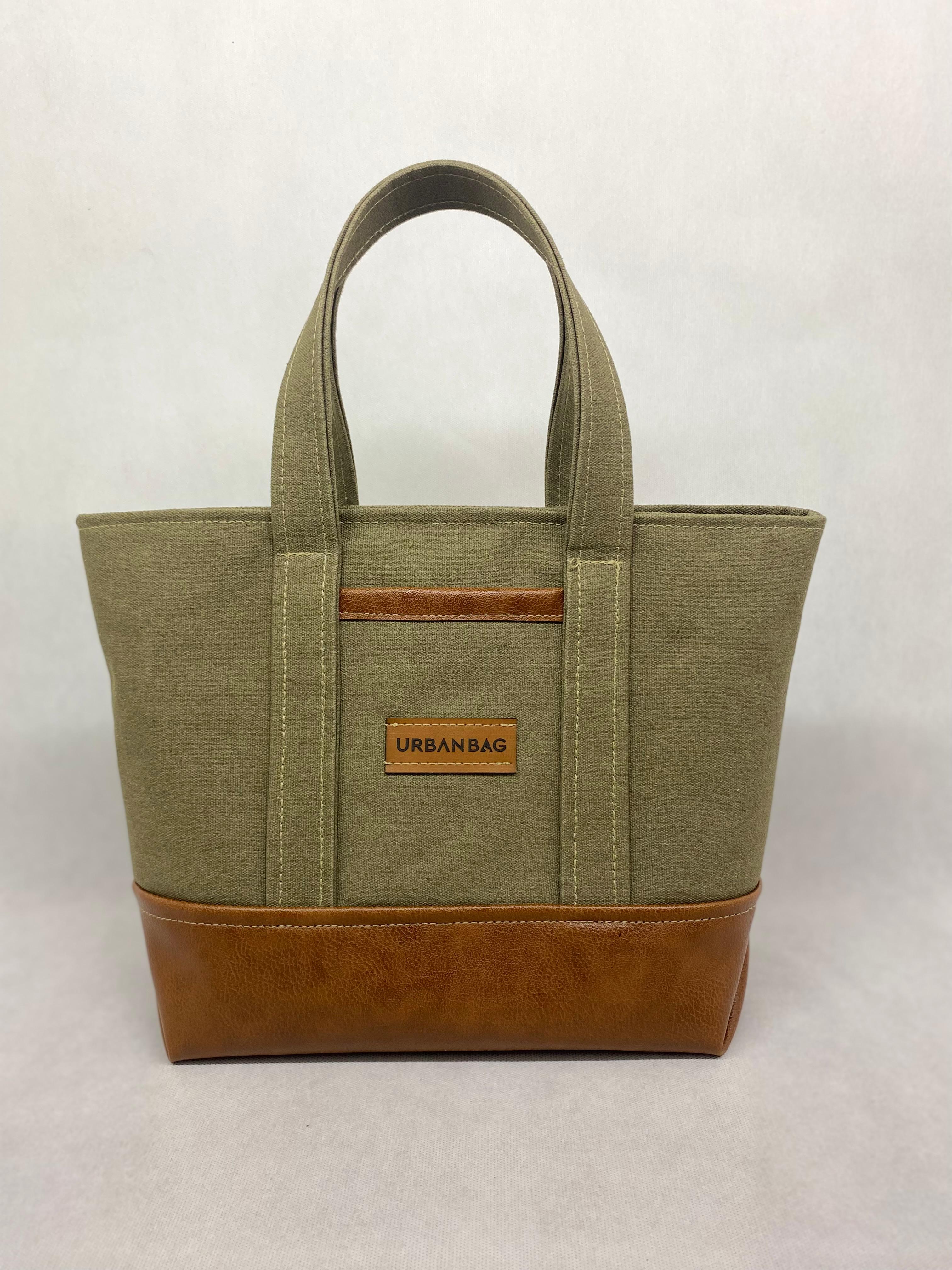 Haki Taba Deri Kol Çantası