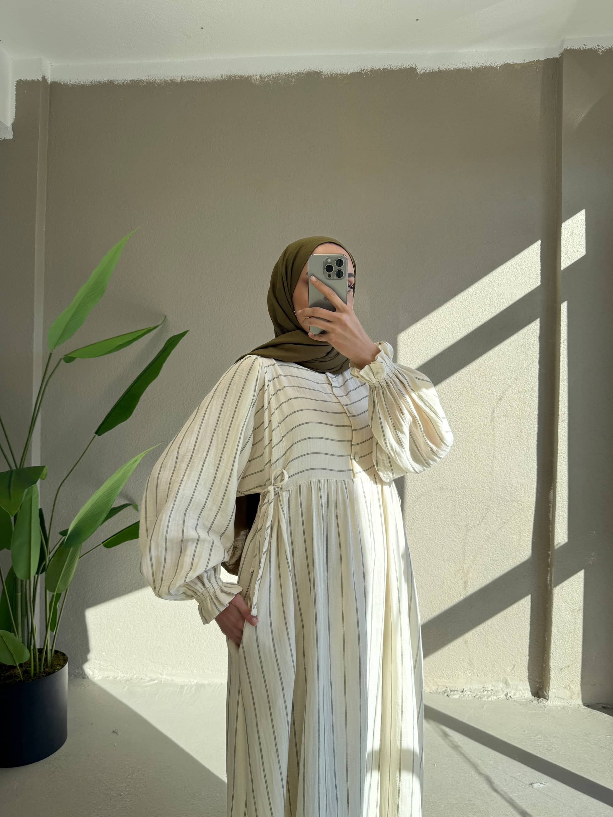 0087 Çizgli müslin