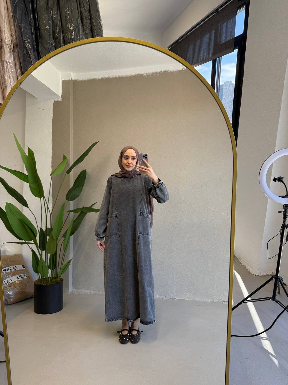 001 -Jean Mavi Elbise