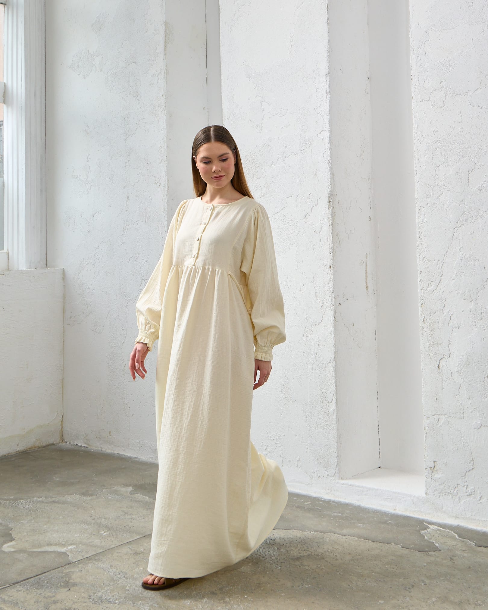 0078 Müslin Belden Bağlamalı Elbise