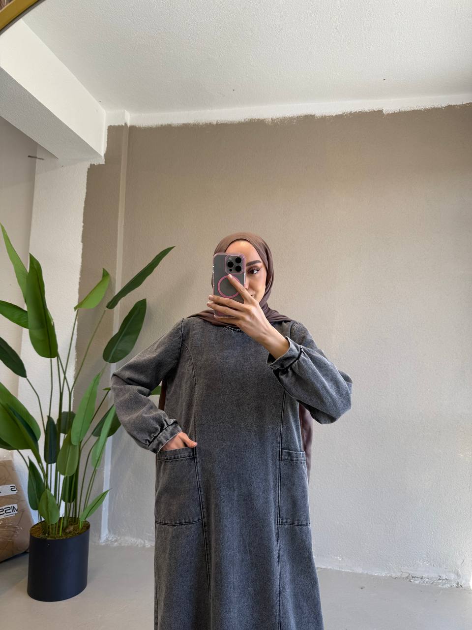 001 -Jean Mavi Elbise