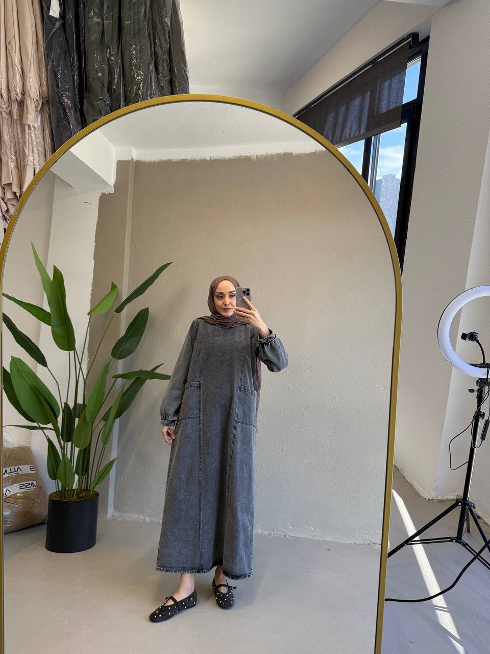 001 -Jean Mavi Elbise