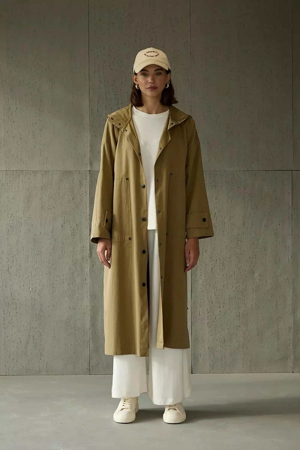 1034-Perçinli Trençkot