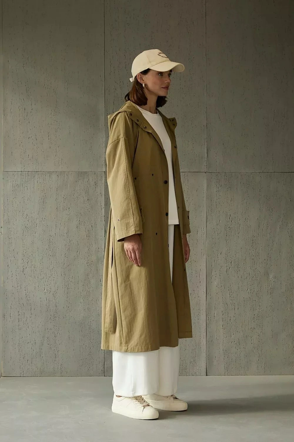 1034-Perçinli Trençkot