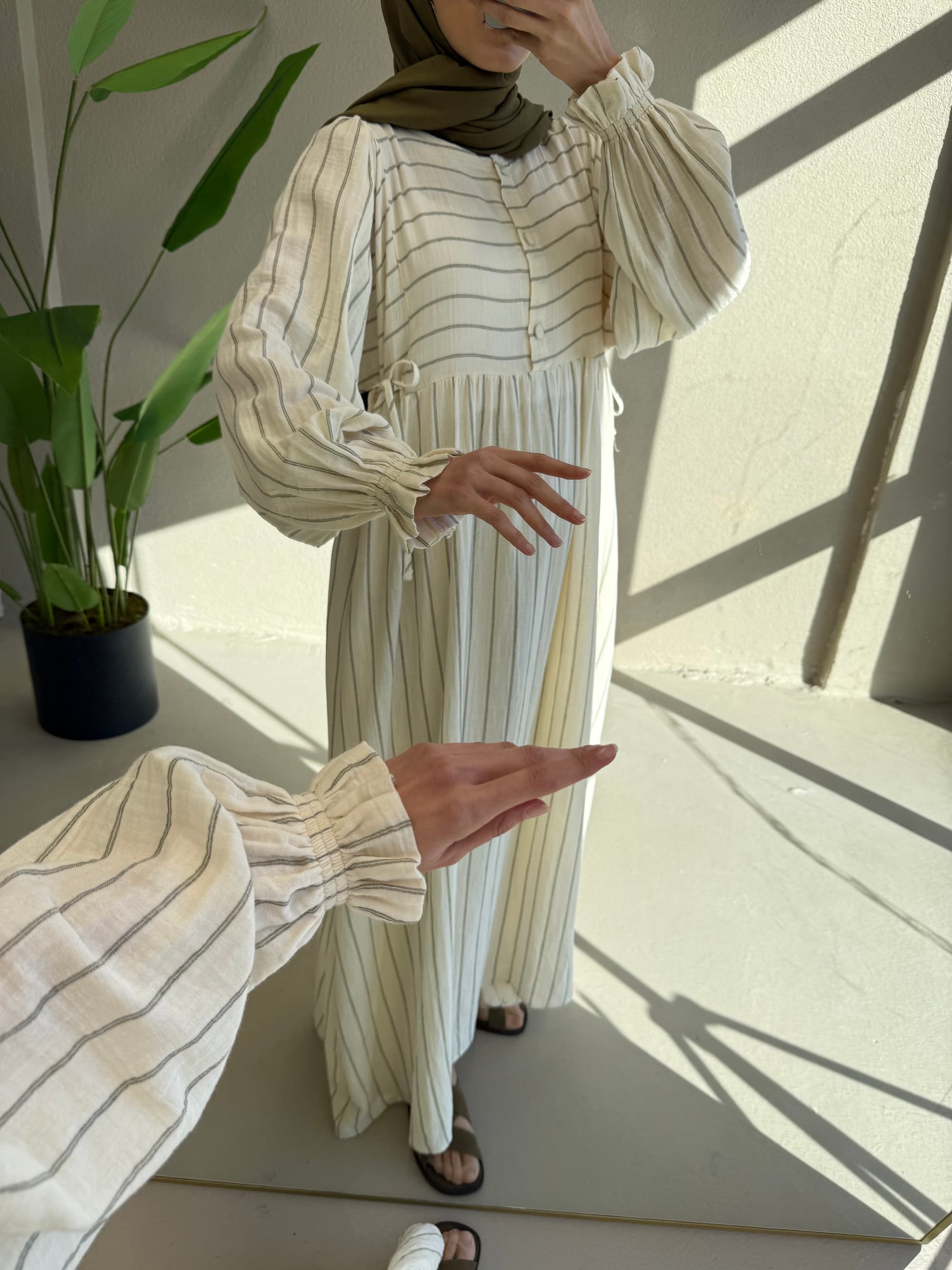 0087 Çizgli müslin