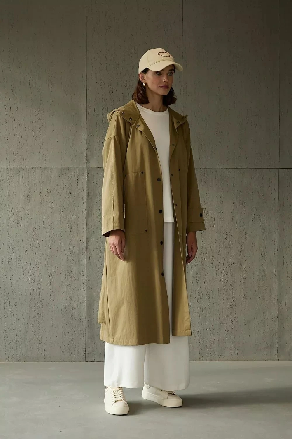 1034-Perçinli Trençkot