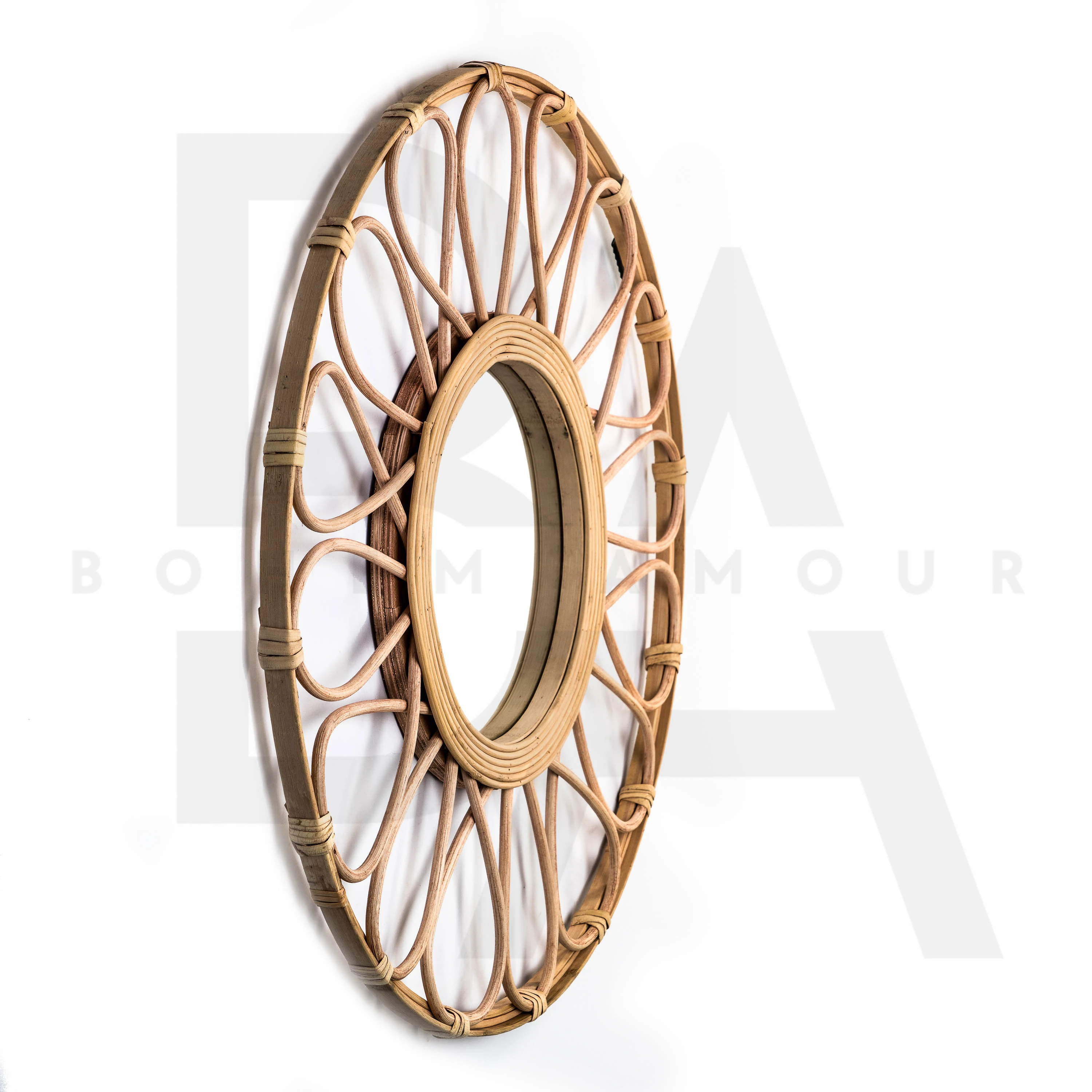 Yuvarlak Göz Damla Bambu Ayna