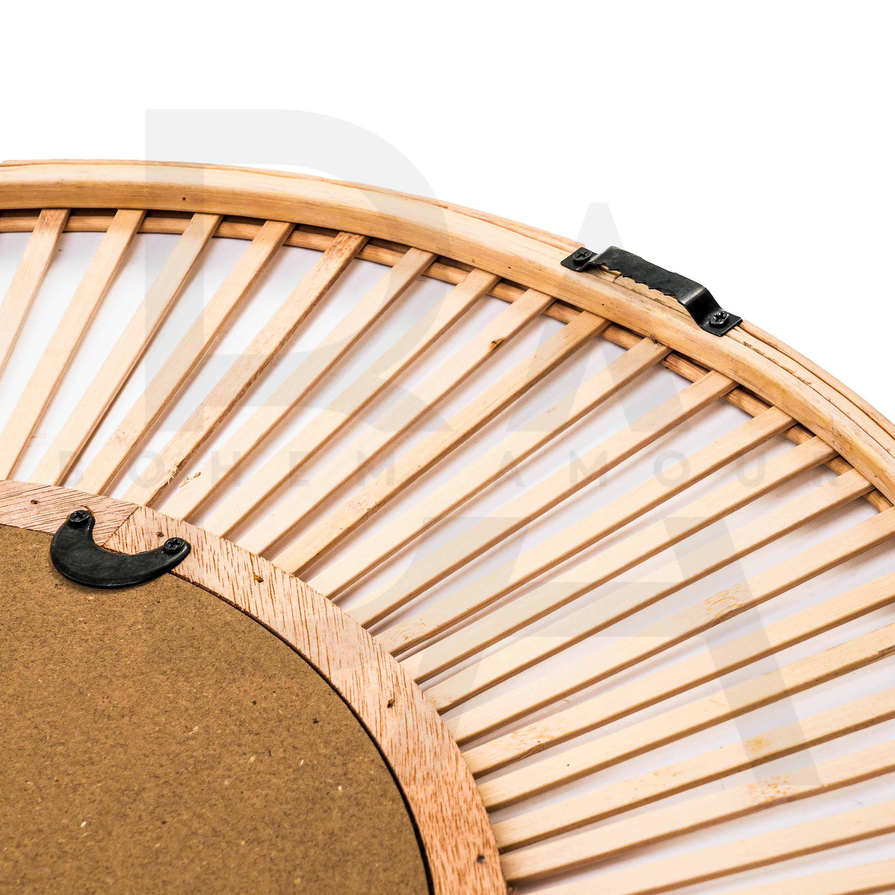 Yuvarlak Düz Çubuk Bambu Ayna