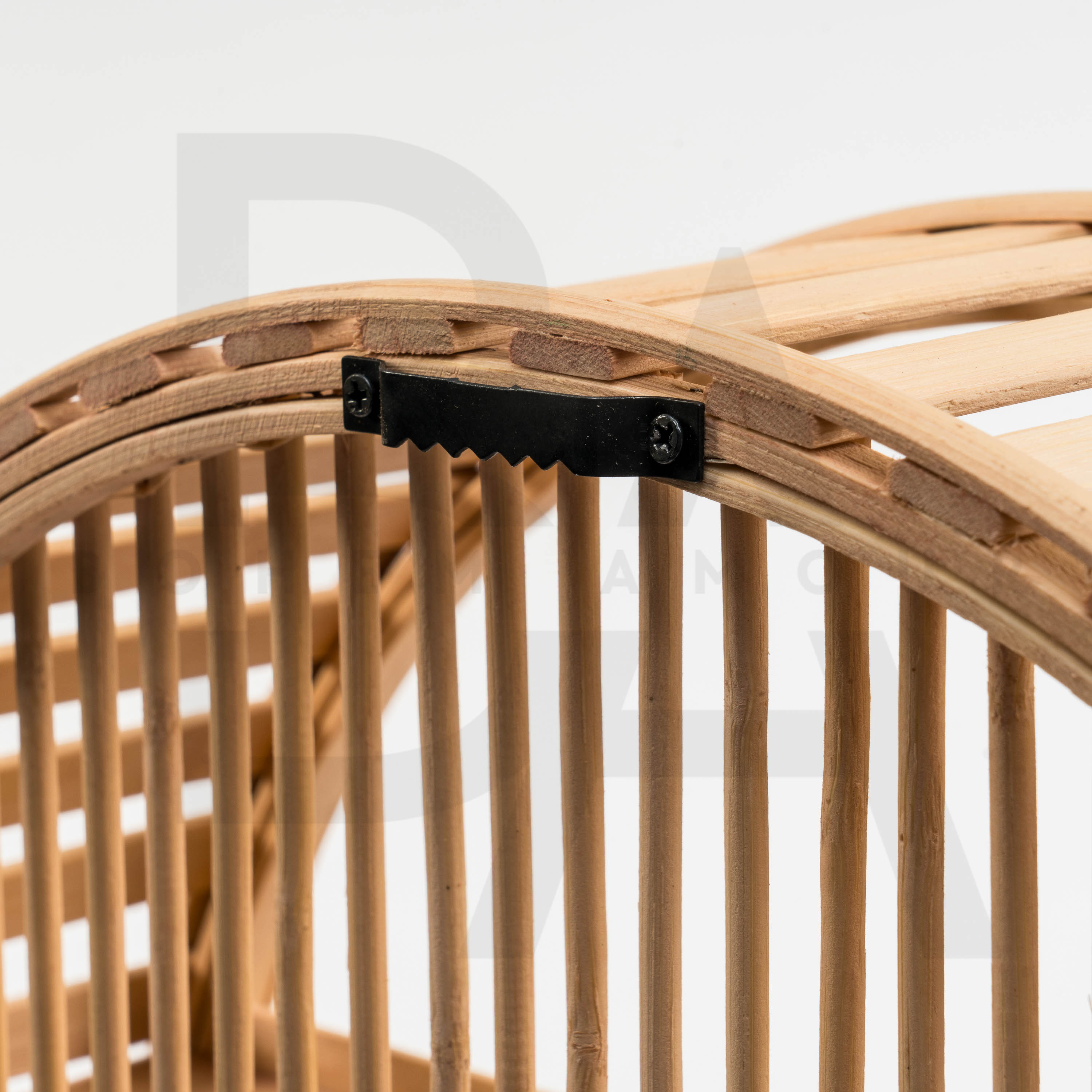 Oval 3 Raflı Bambu Raflık