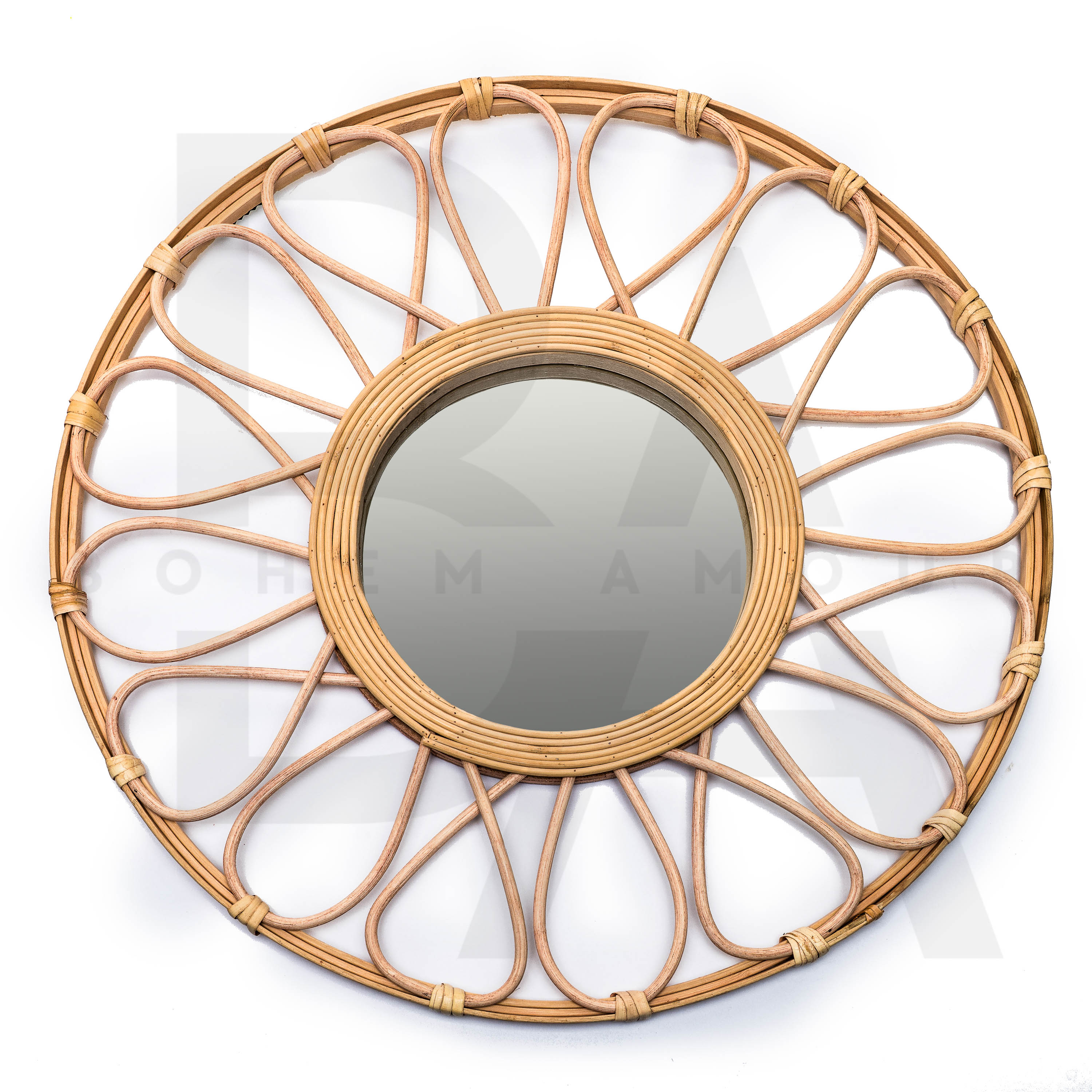 Yuvarlak Göz Damla Bambu Ayna
