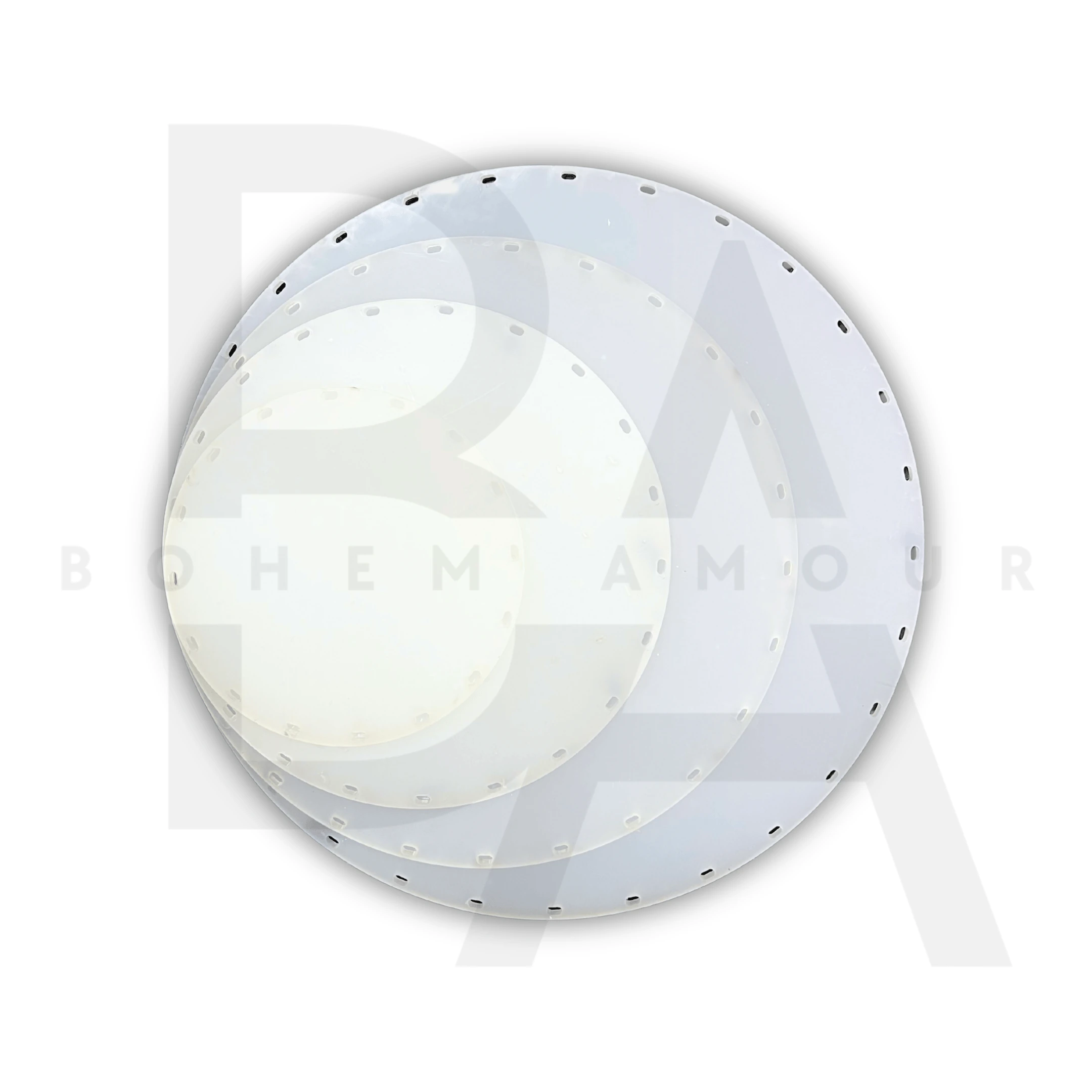 Pleksi Yuvarlak Delikli Rattan Altlık