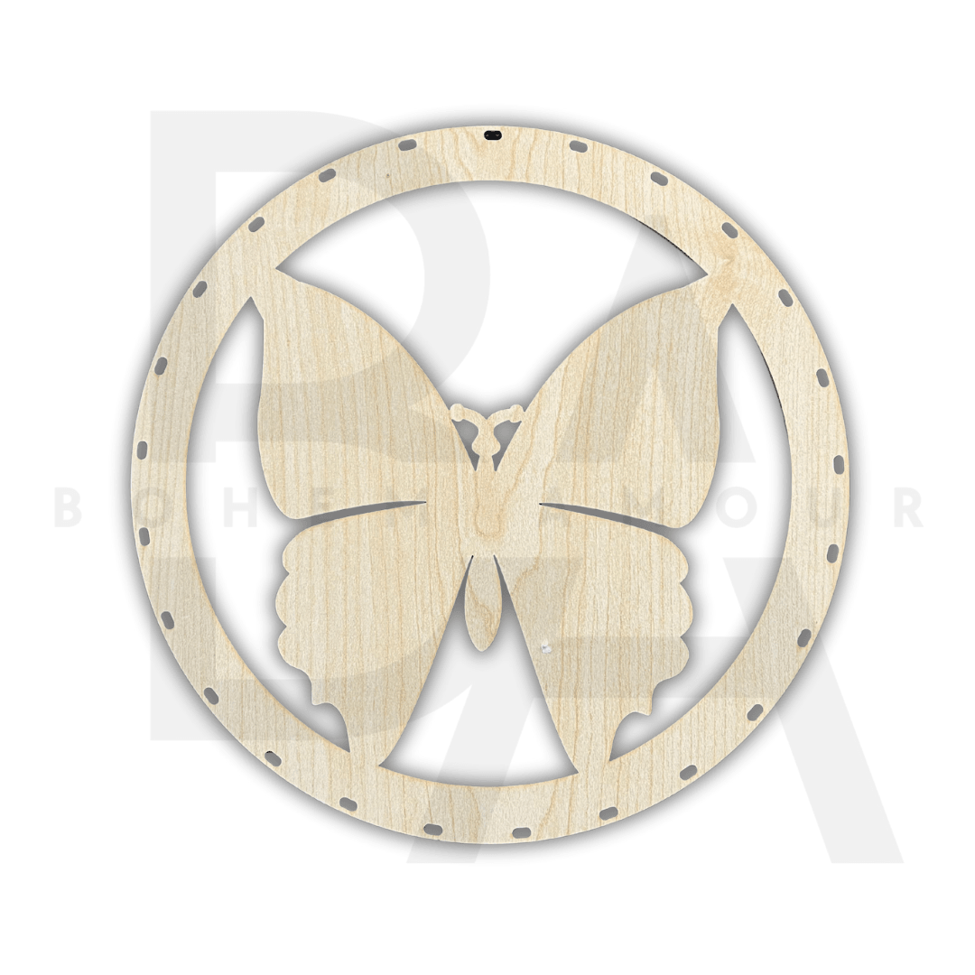 Kelebek Desenli Rattan Altlık