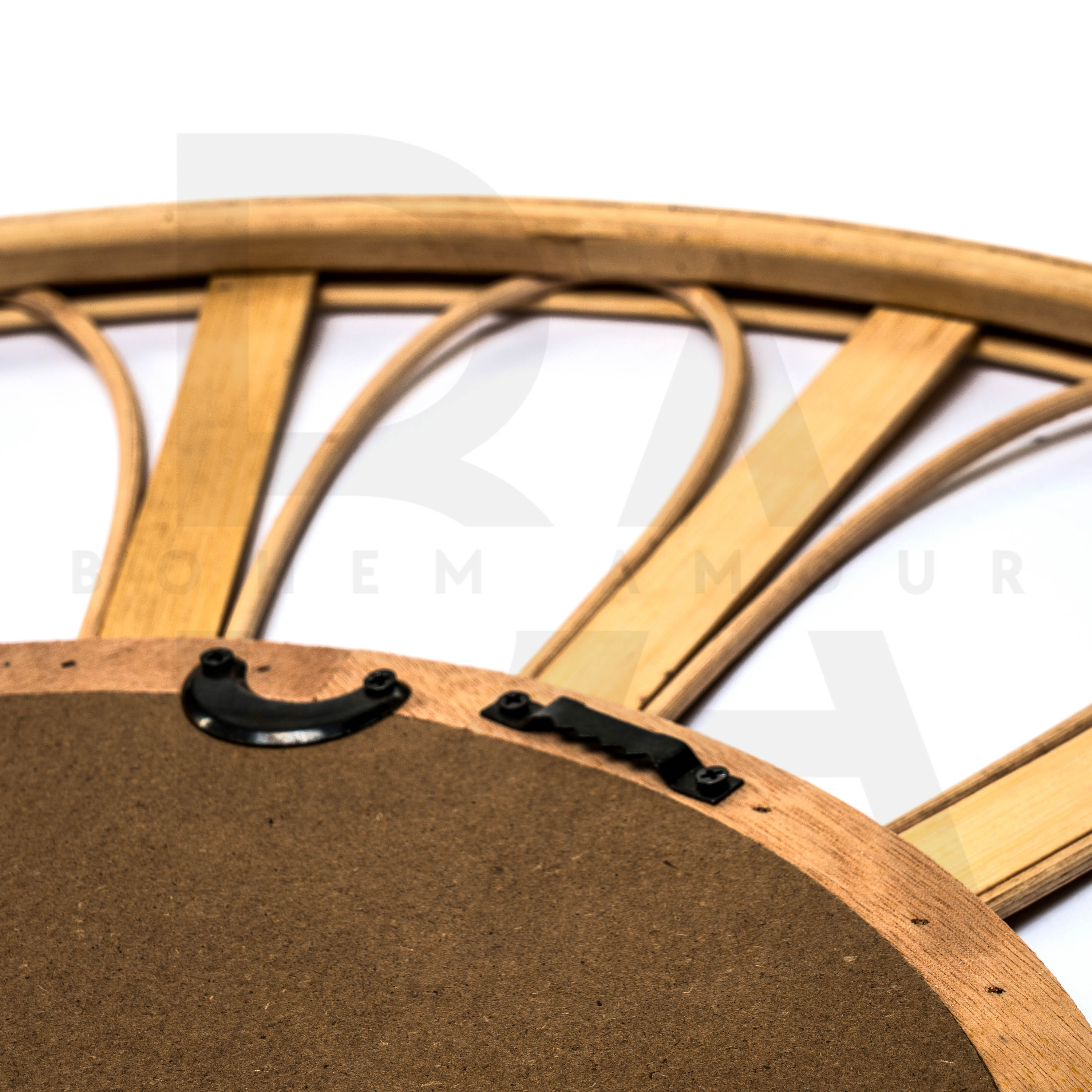 Yuvarlak Papatya Görünümlü Bambu Ayna